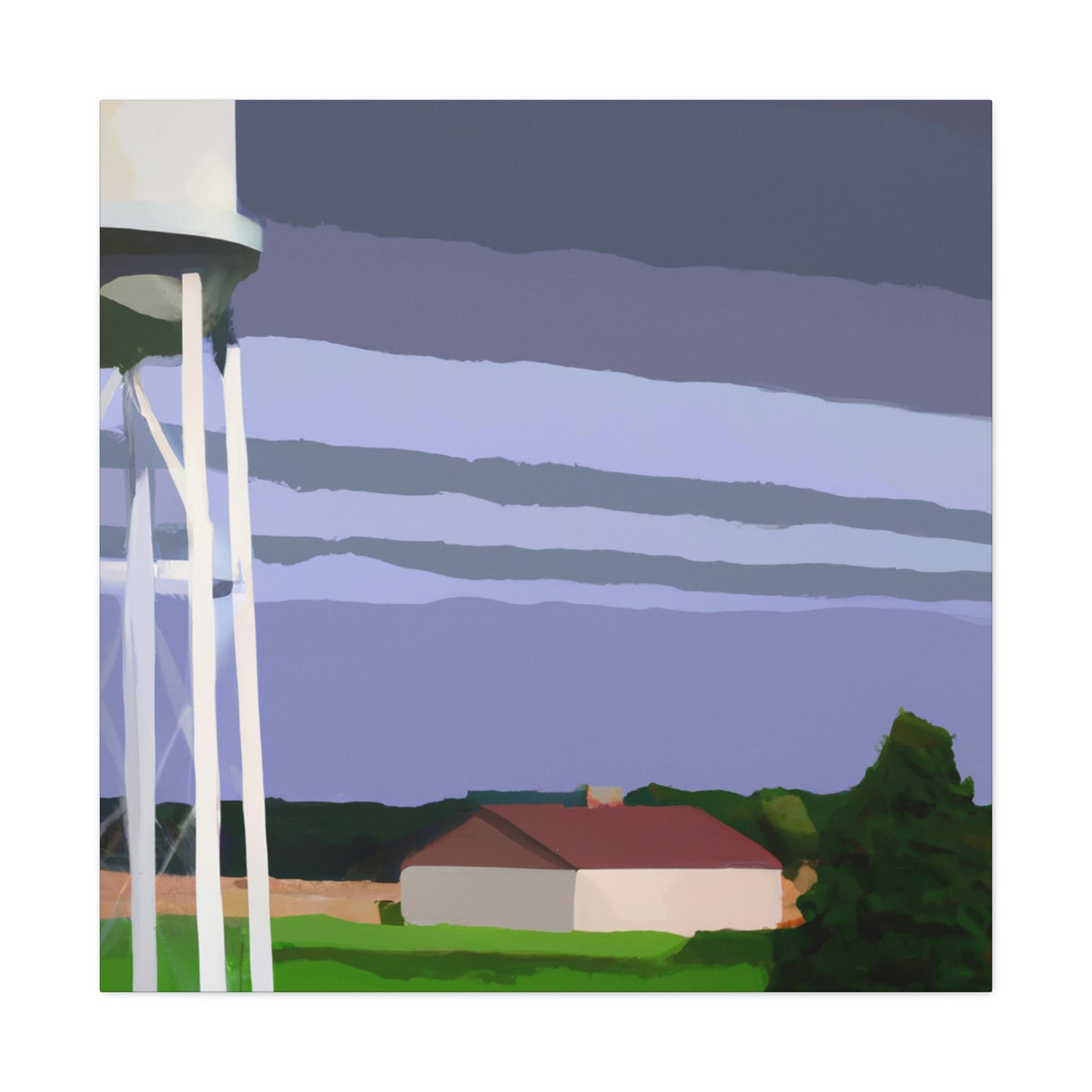 "Water Tower Elegance Abounds" - Canvas