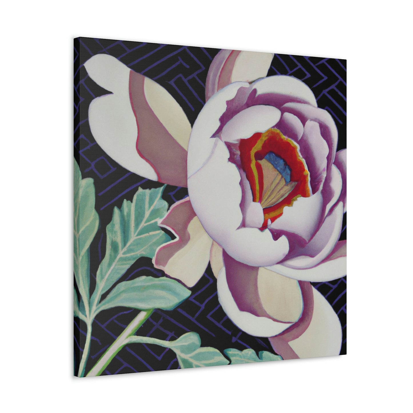 "Peony in Art Deco" - Canvas