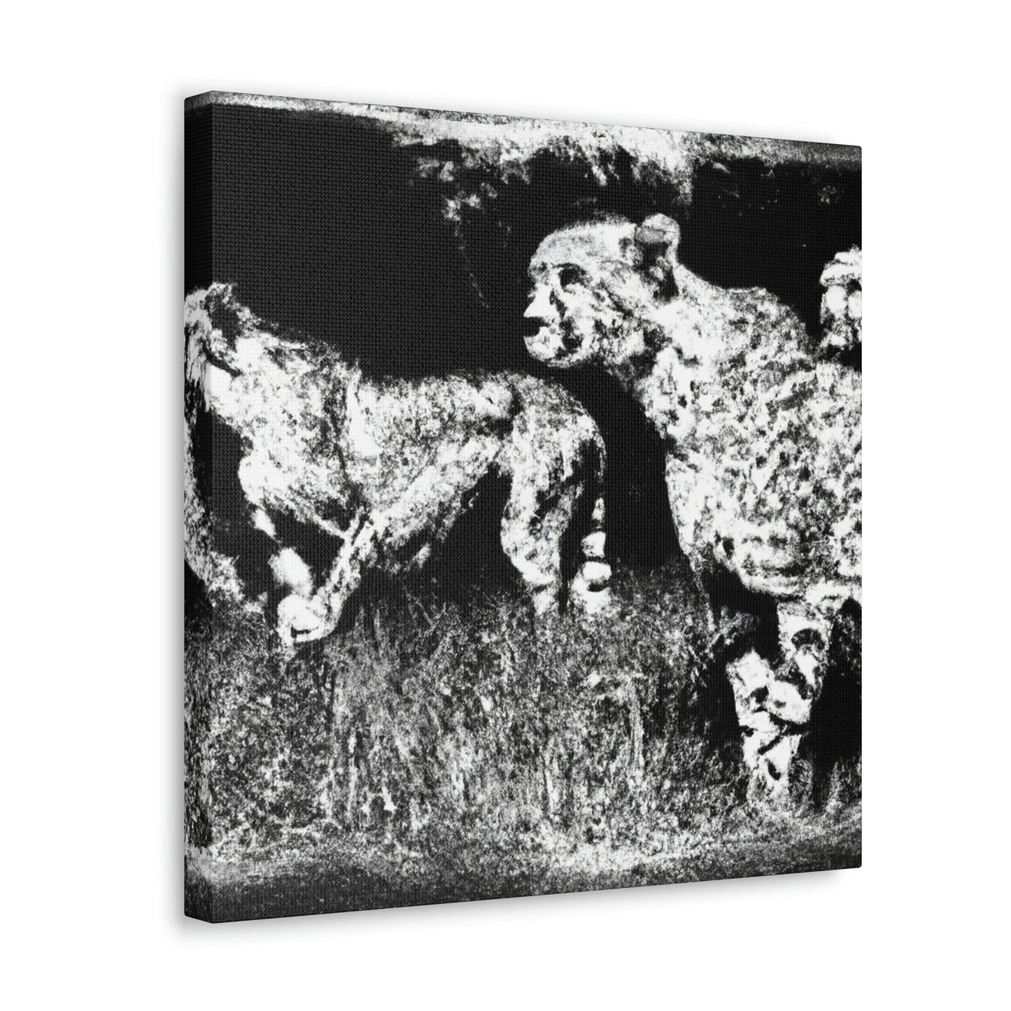 Cheetah in Abstract Form - Canvas