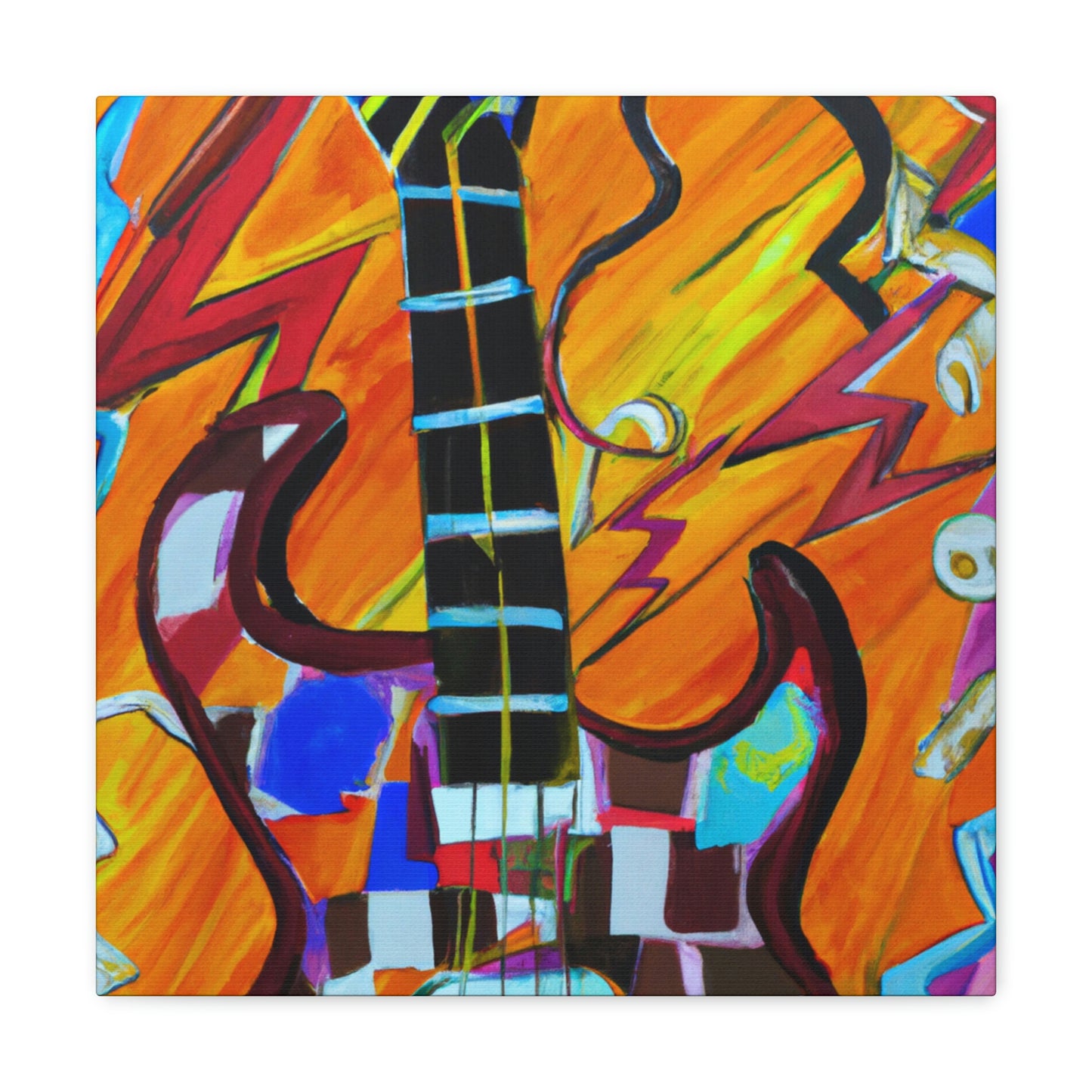 "Electric Guitar Noise Storm" - Canvas