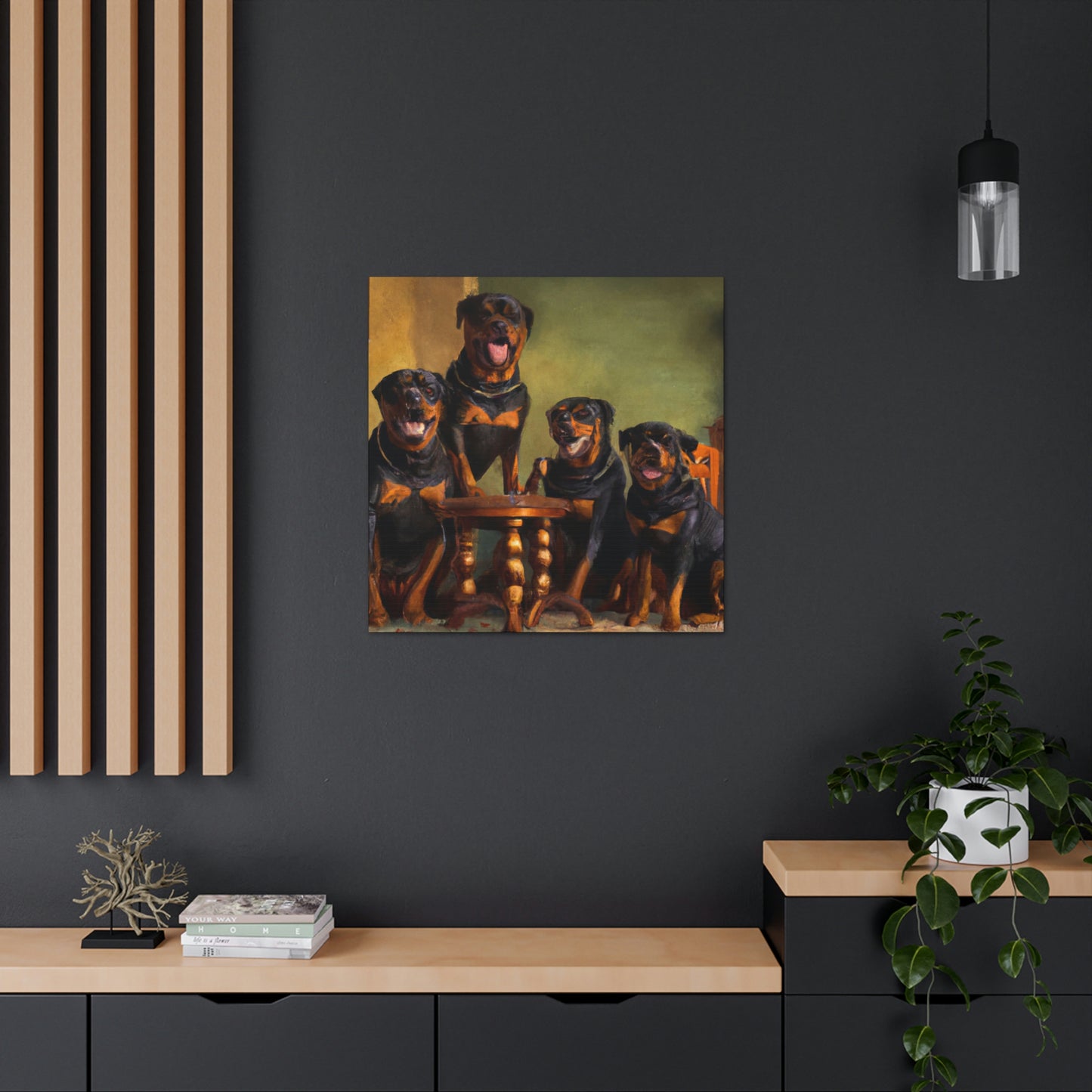 A Rottweiler's Regard - Canvas