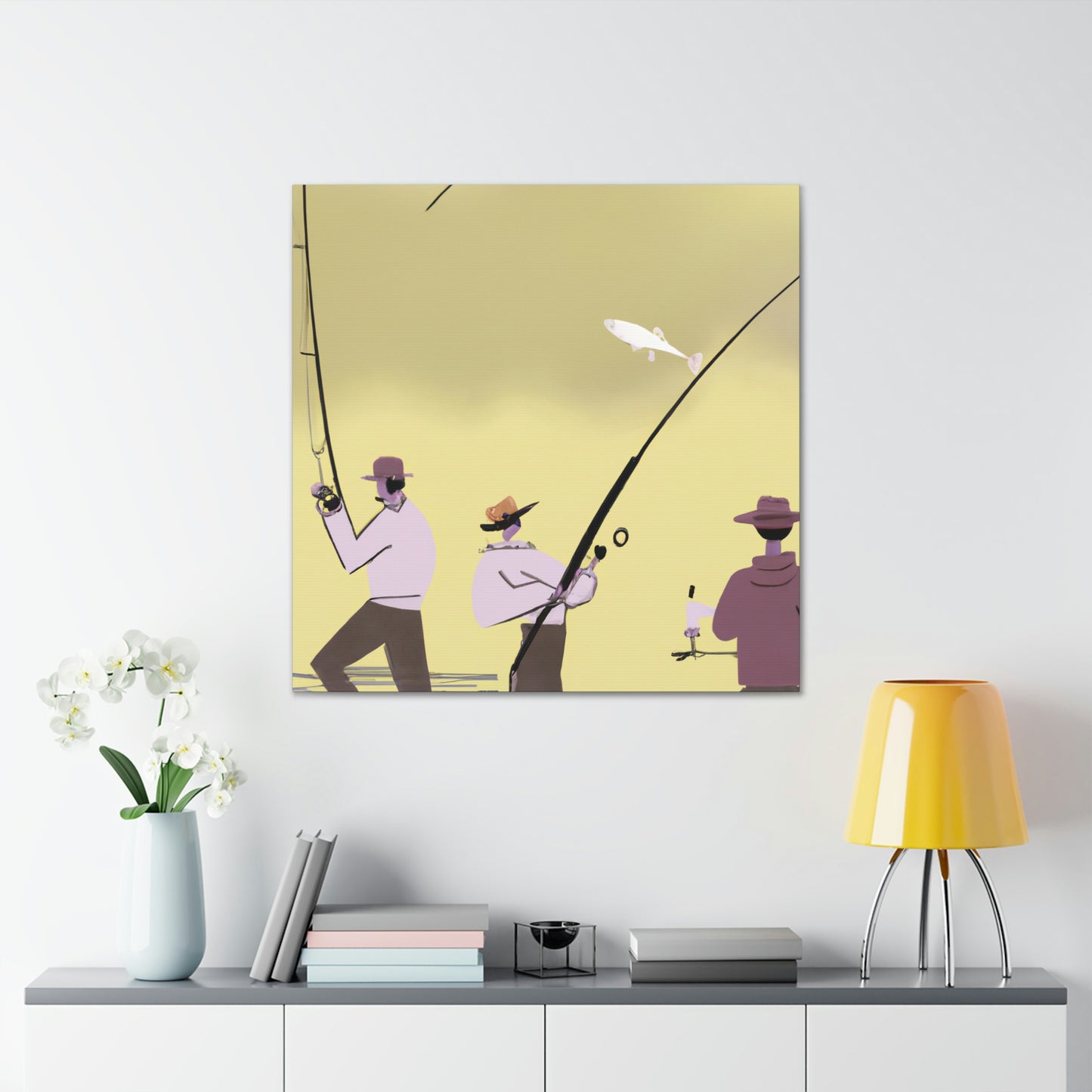 "Fishing in Minimalism" - Canvas