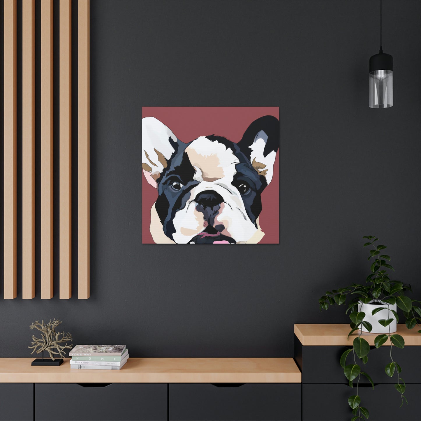 "Bulldog Minimalism Dream" - Canvas