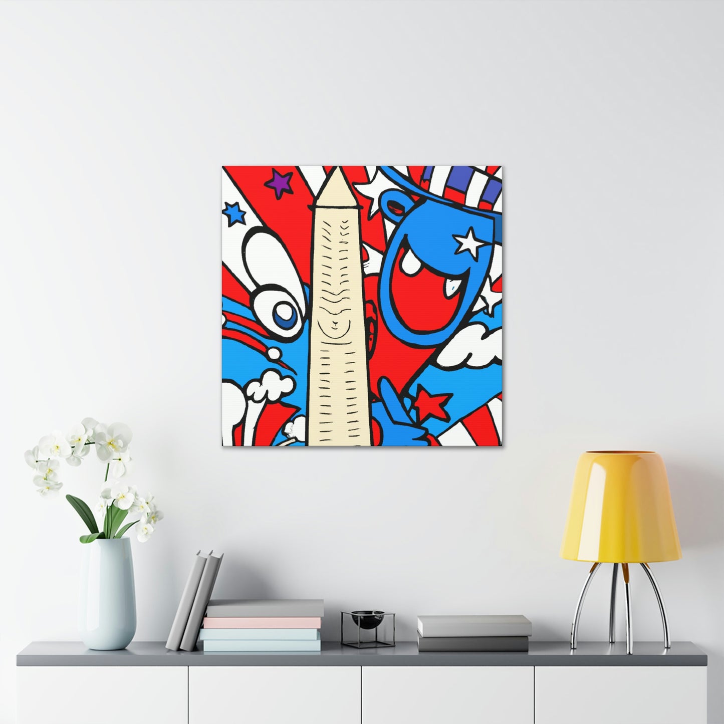 "Washington Monument in Deco" - Canvas