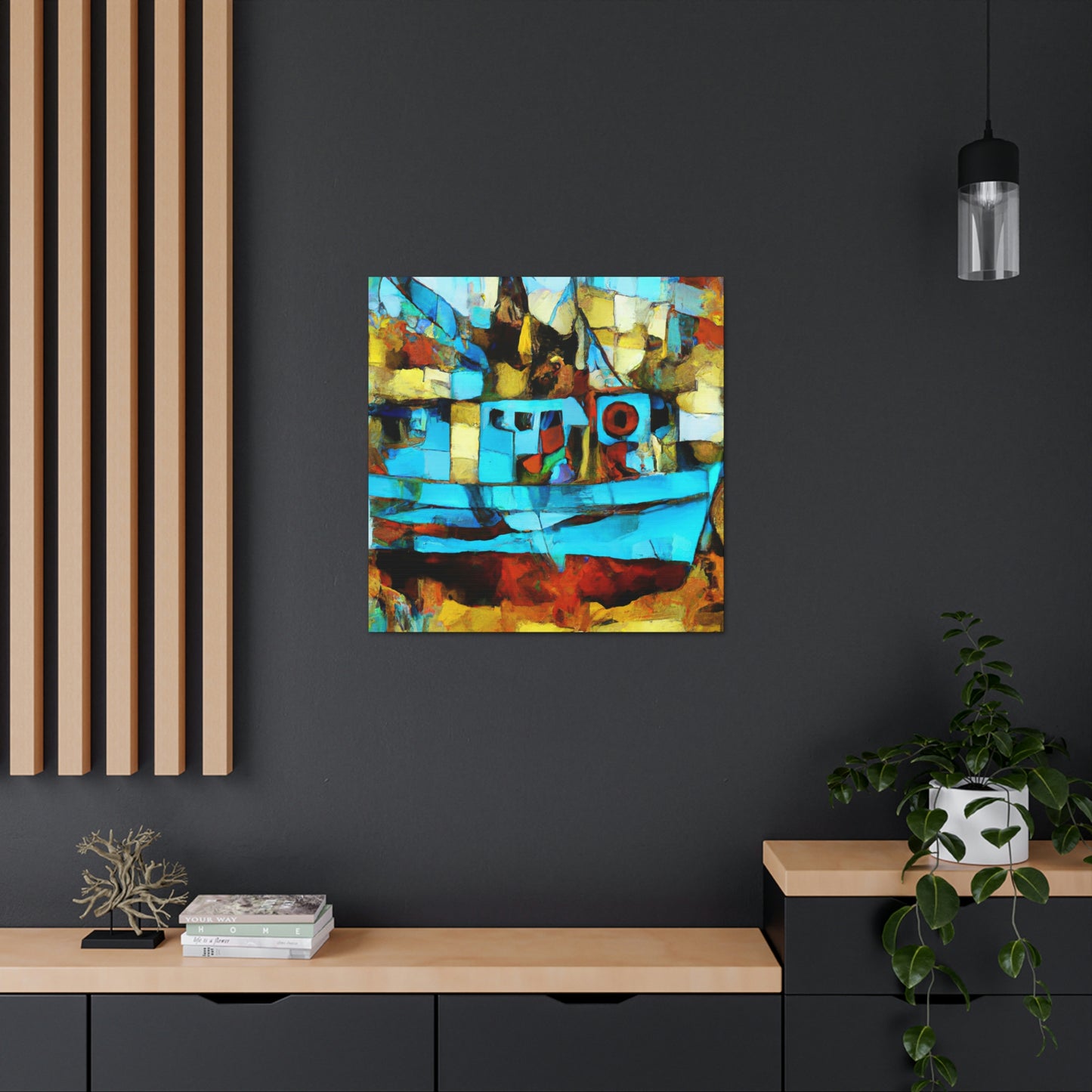 Fishing on the River - Canvas