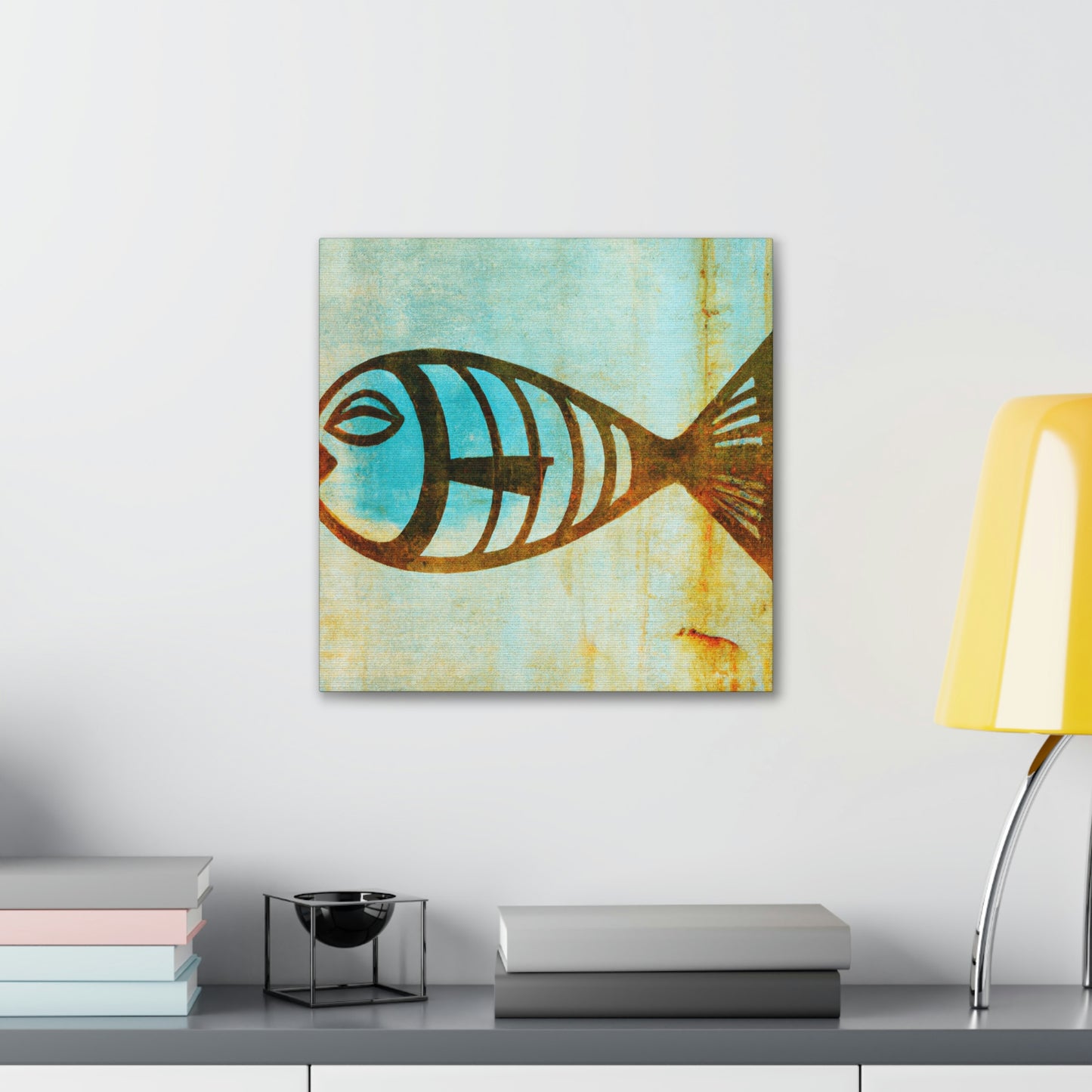 "Gilded Fish Glistening' - Canvas