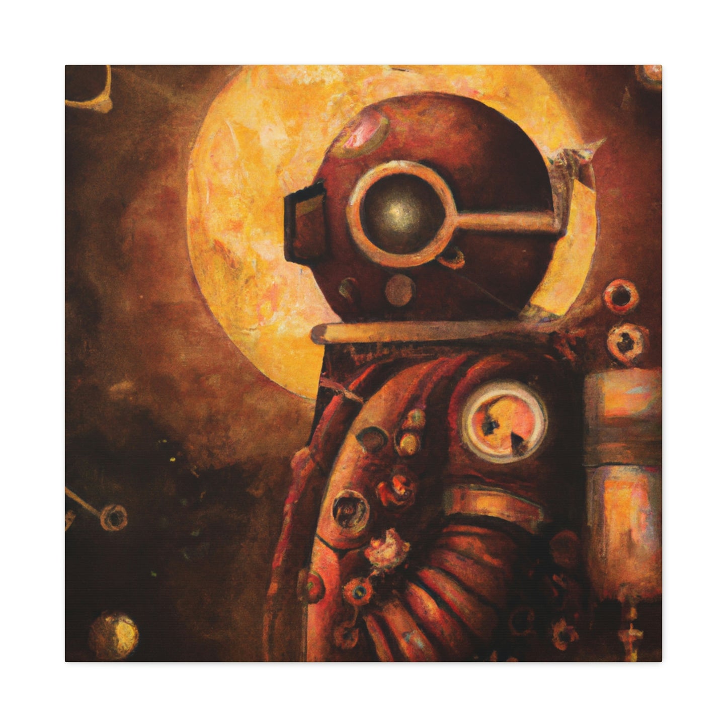 "Steampunk In a Spacesuit" - Canvas