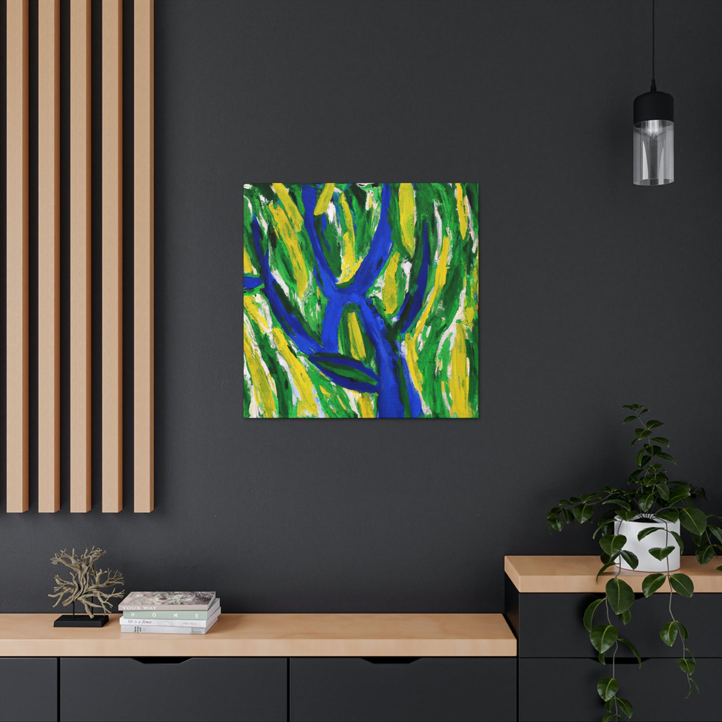 "Willow Tree in Moonlight" - Canvas