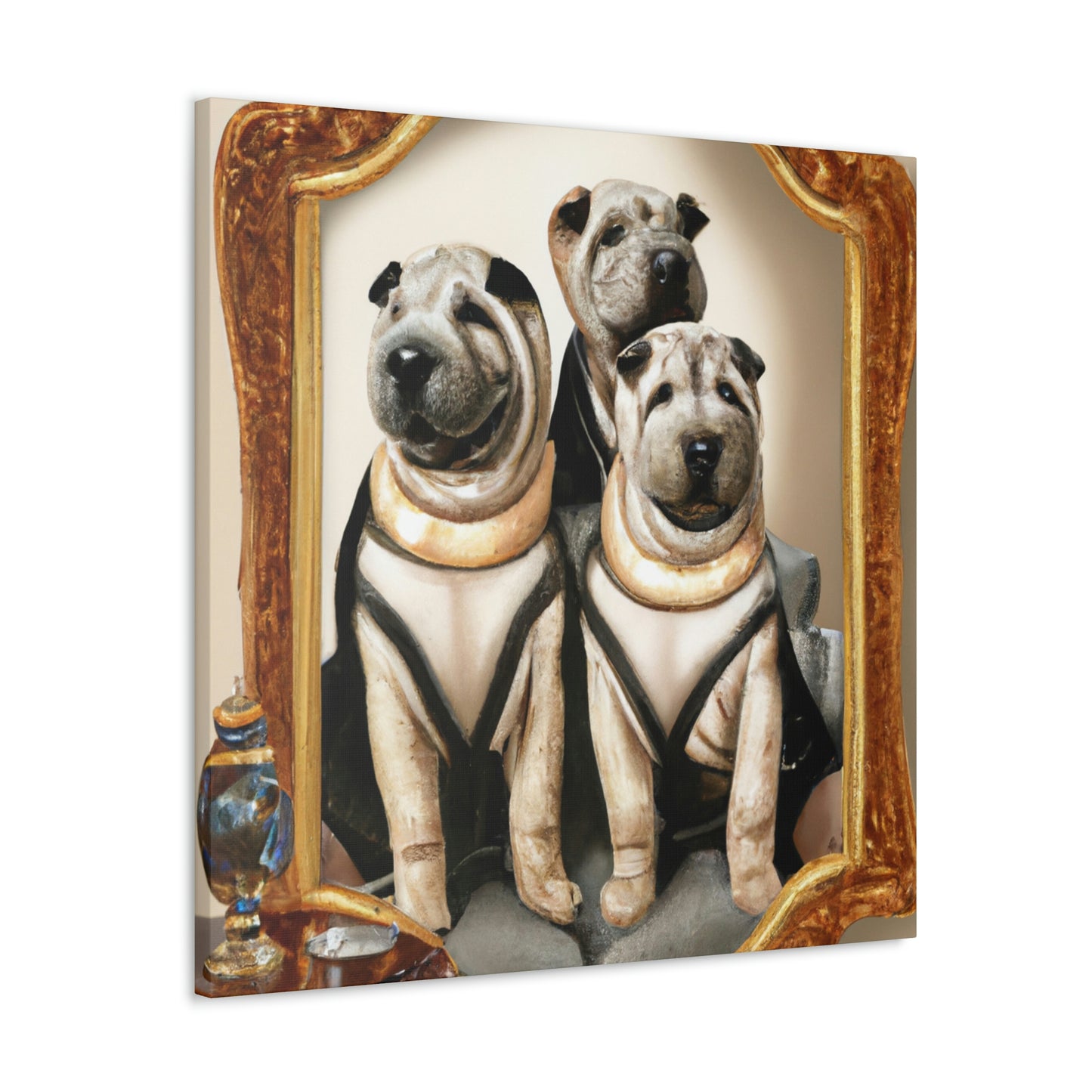 "Shar Pei's Golden Shine" - Canvas