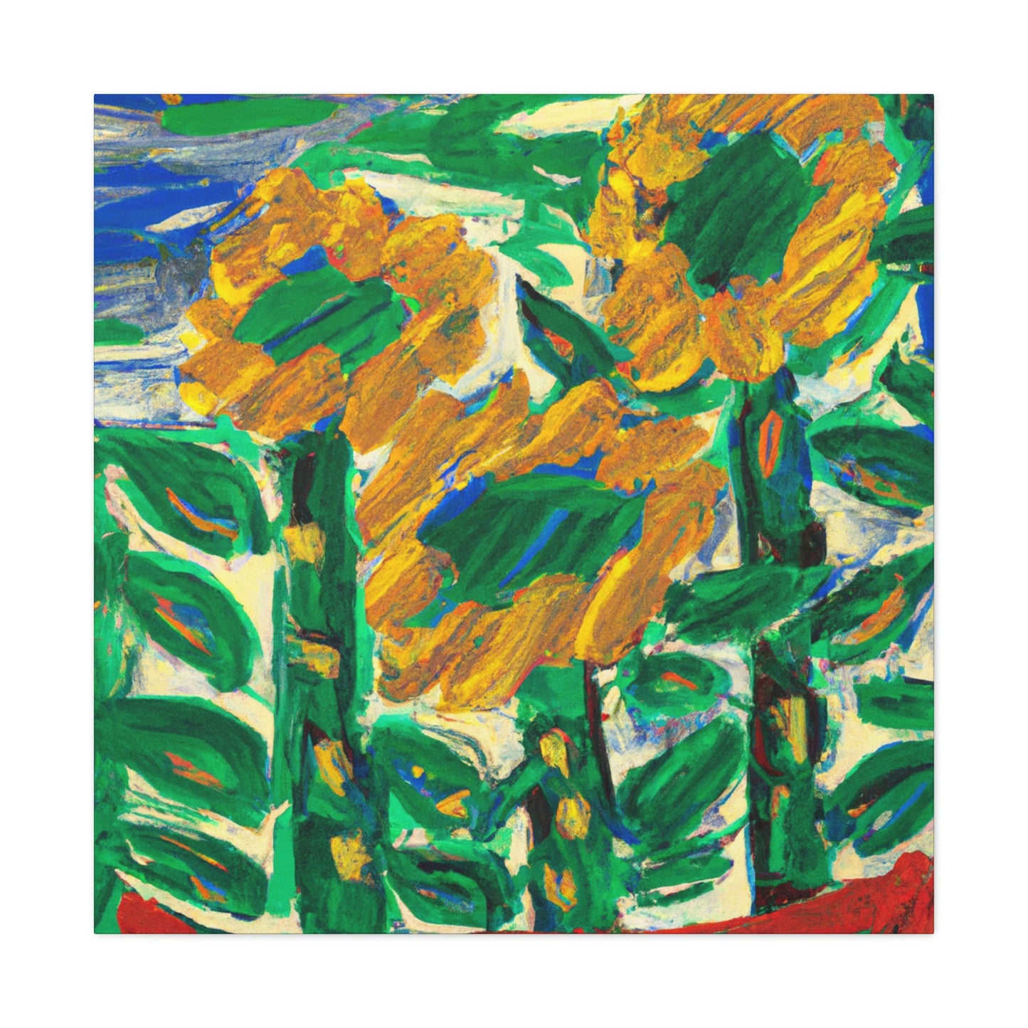 Sunflower in Expressionism - Canvas