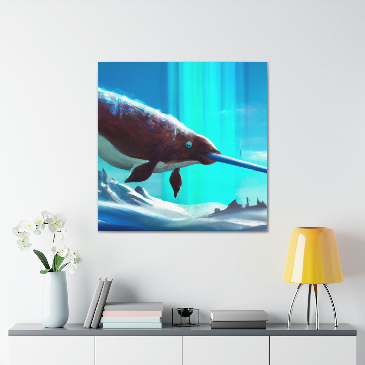 "Narwhal In Expressionism" - Canvas