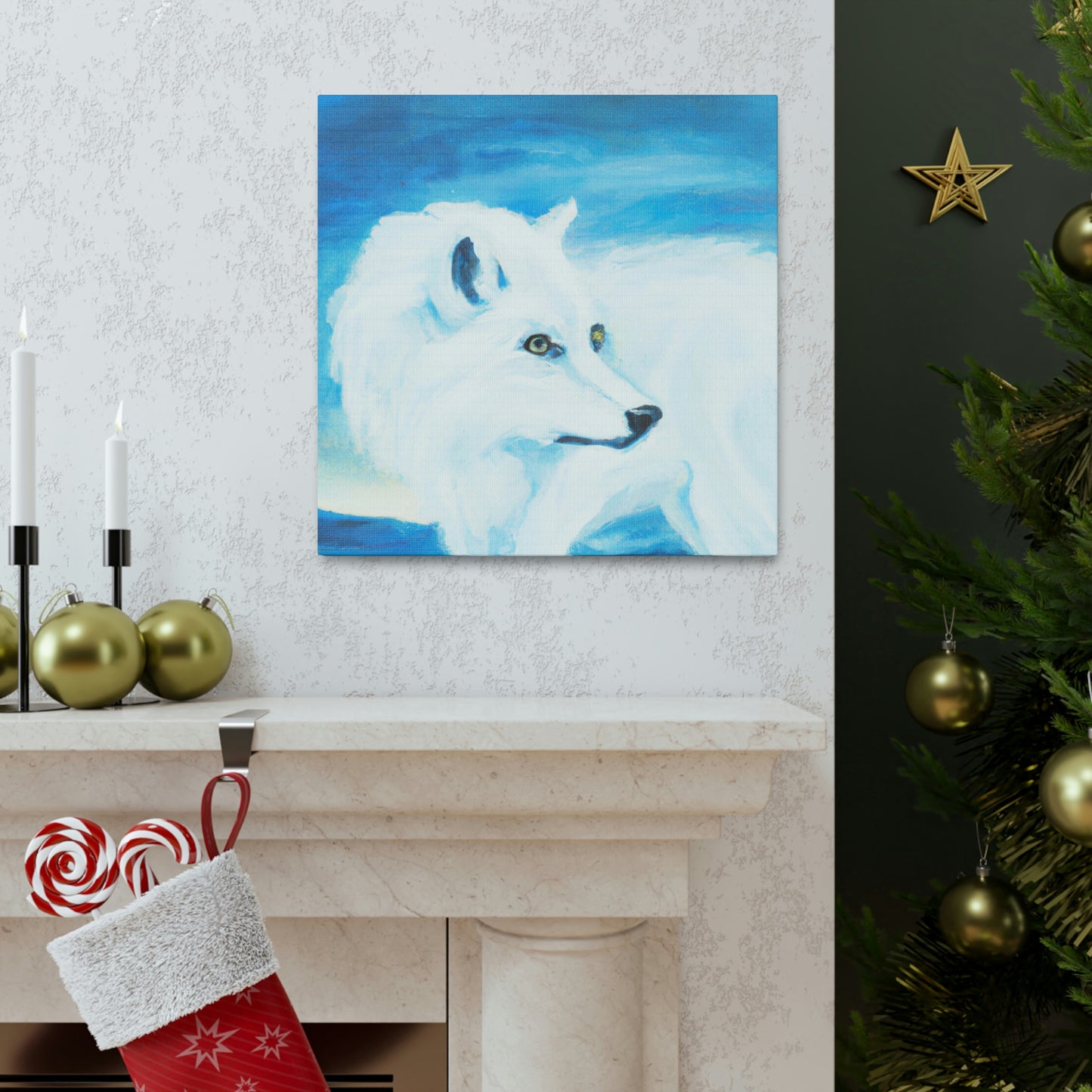 Arctic Wolf Creation - Canvas