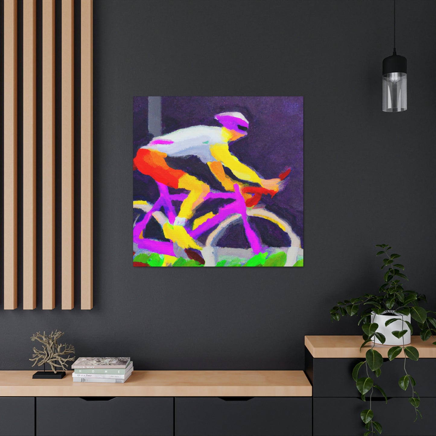 Bicycling in Minimalism - Canvas