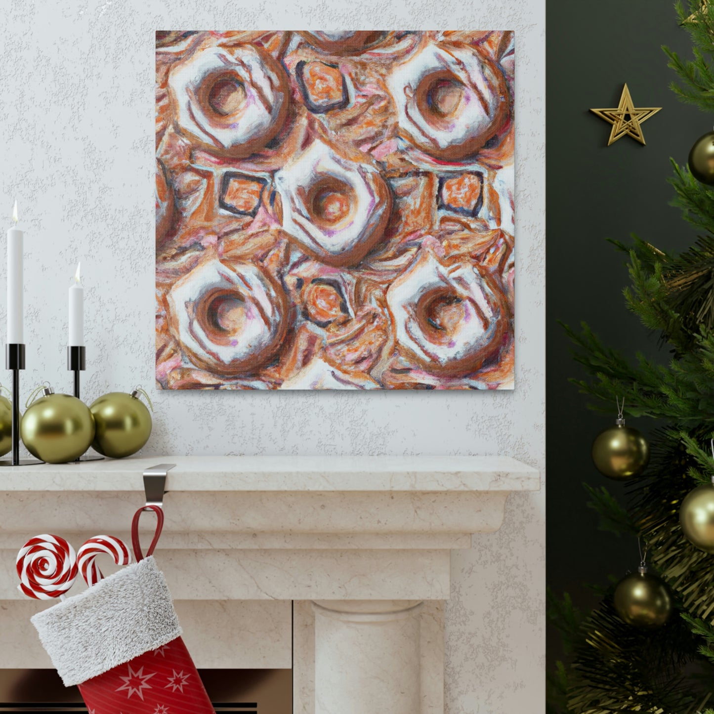 "Sugared Doughnut Delight" - Canvas