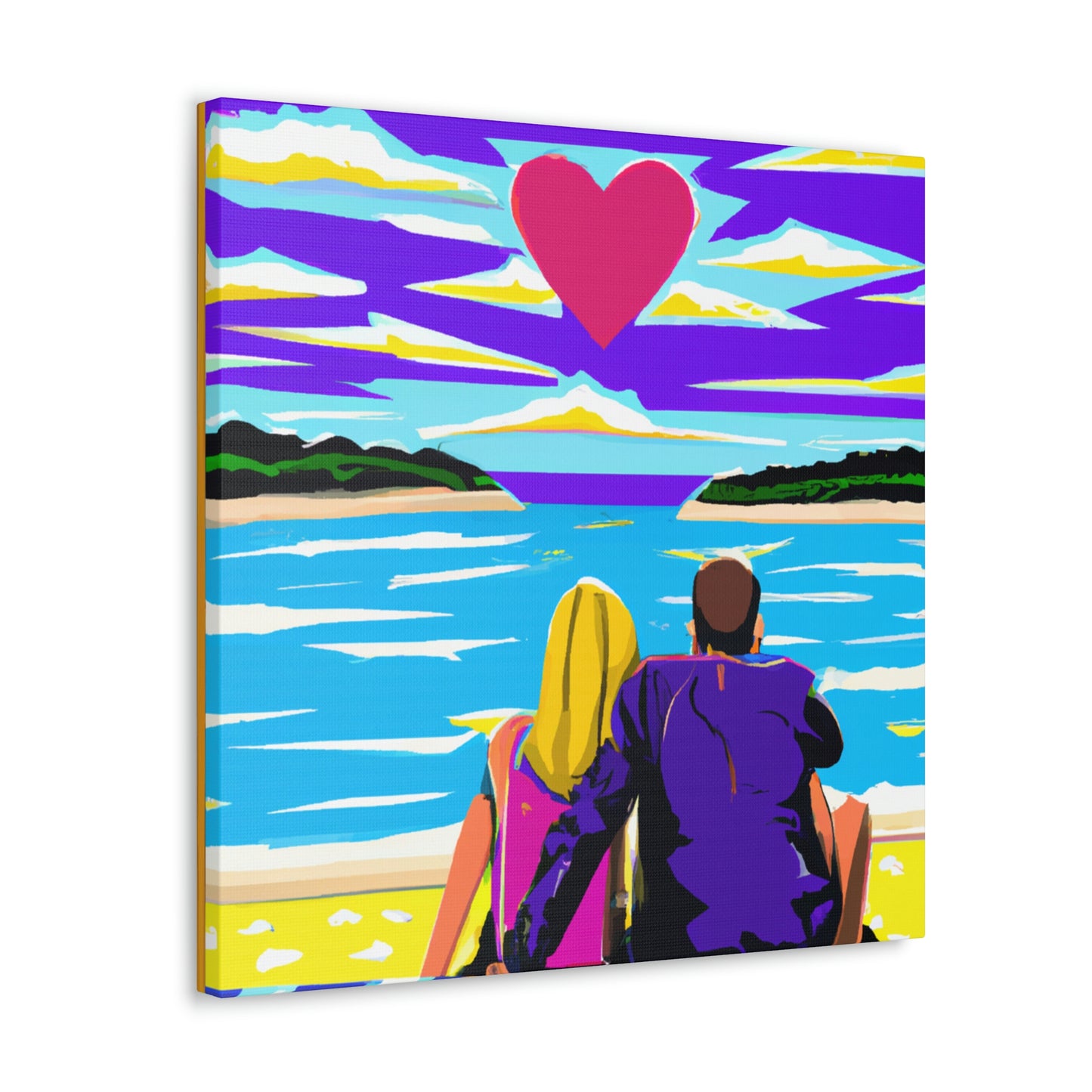 "Love at the Beach" - Canvas