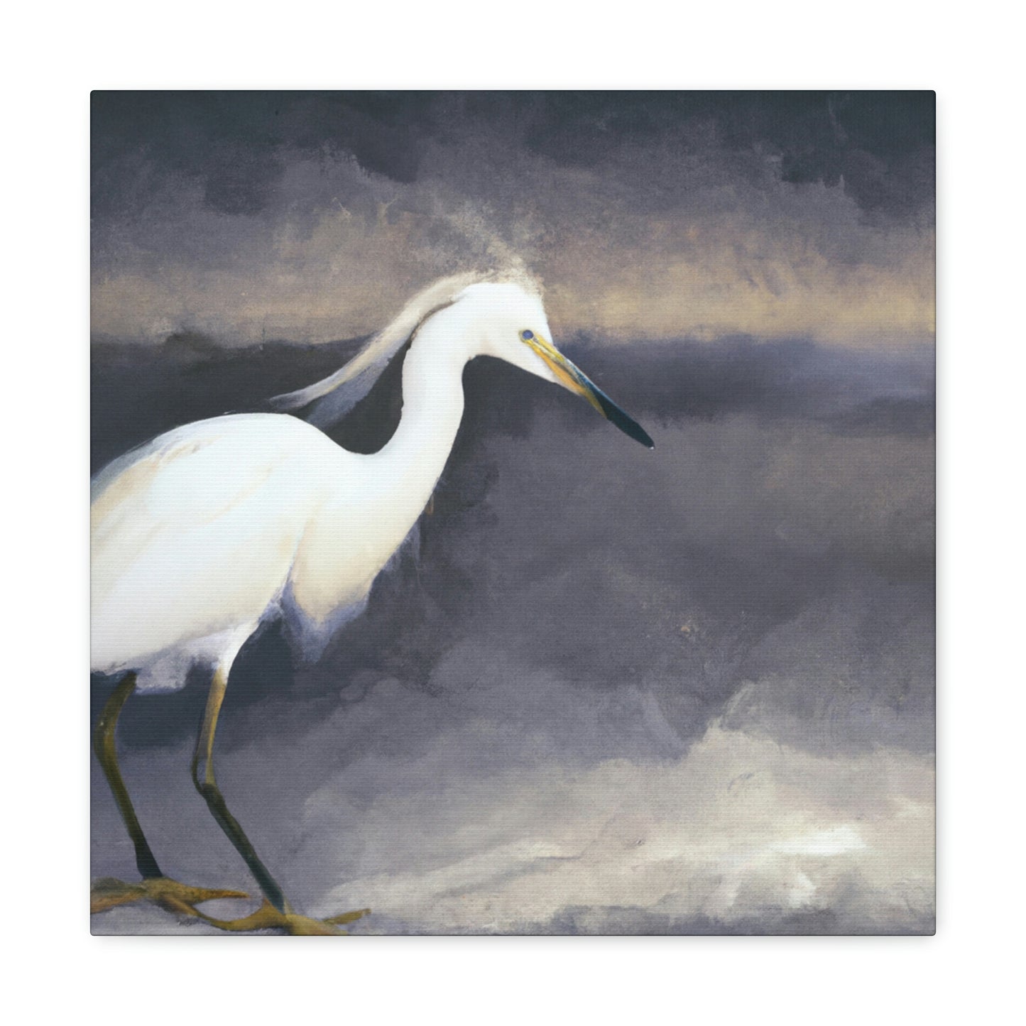 "Whiteness of Egret Winter" - Canvas