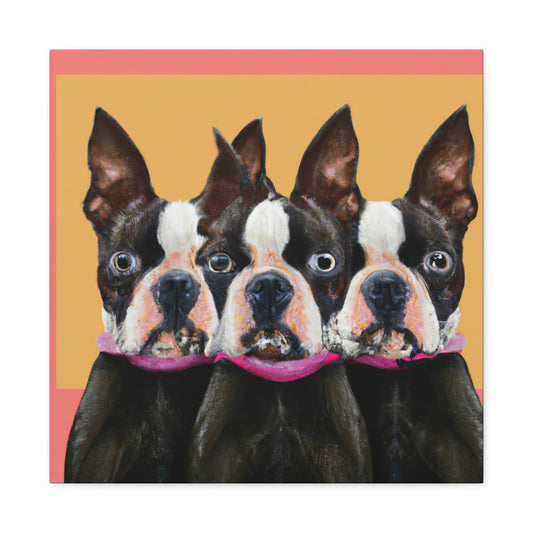 "Boston Terrier Minimalism" - Canvas