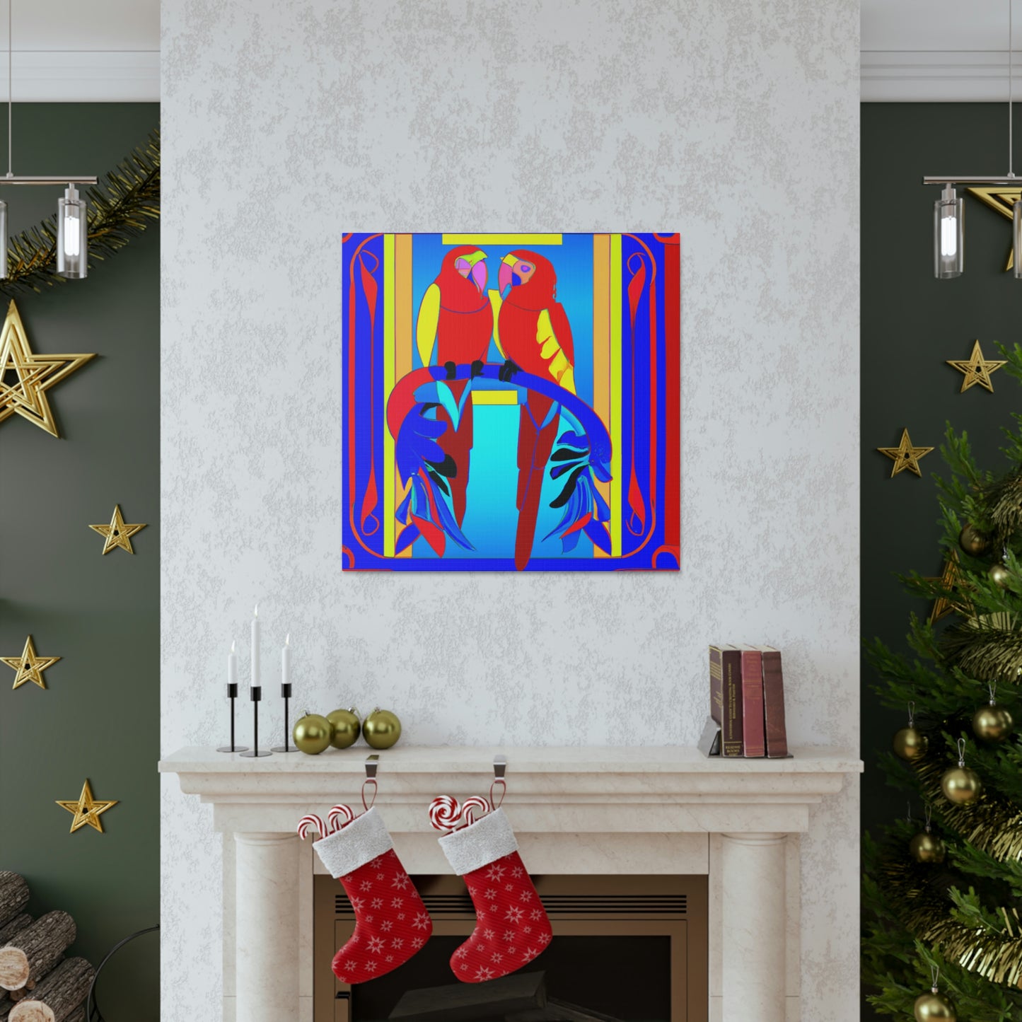 "Macaws of Metropolis" - Canvas