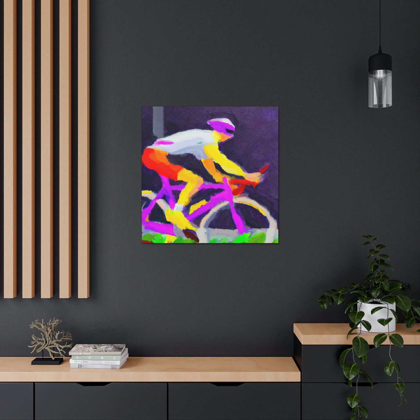 Bicycling in Minimalism - Canvas