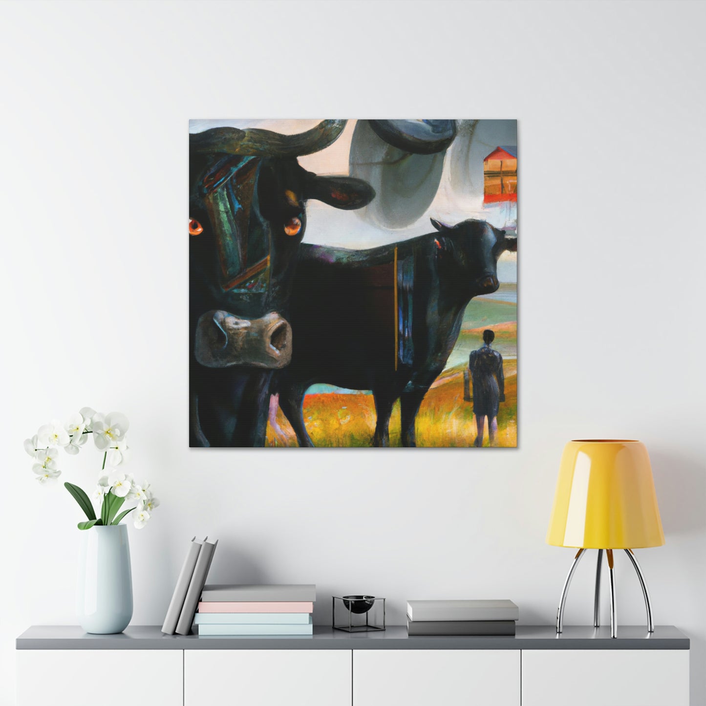 "Black Angus Dreamscape" - Canvas