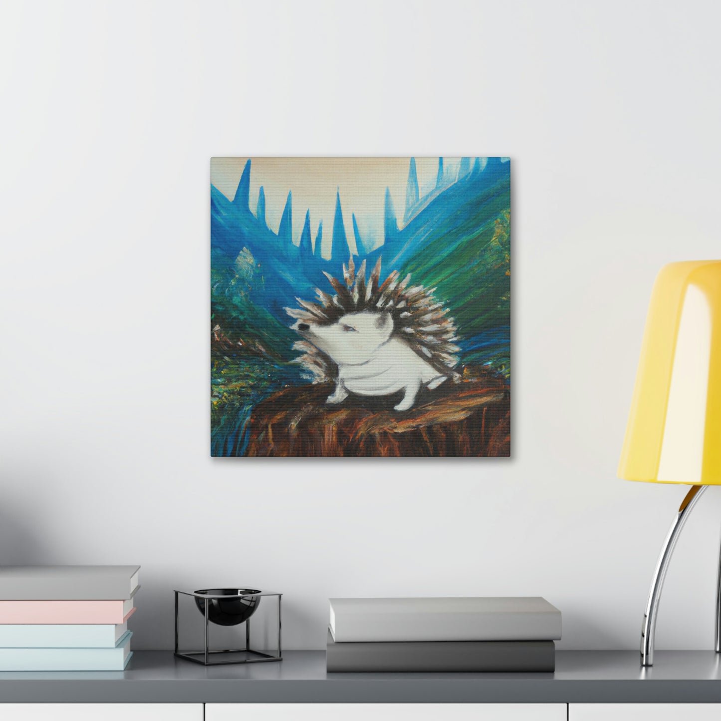 "Hedgehog in Deco Style" - Canvas