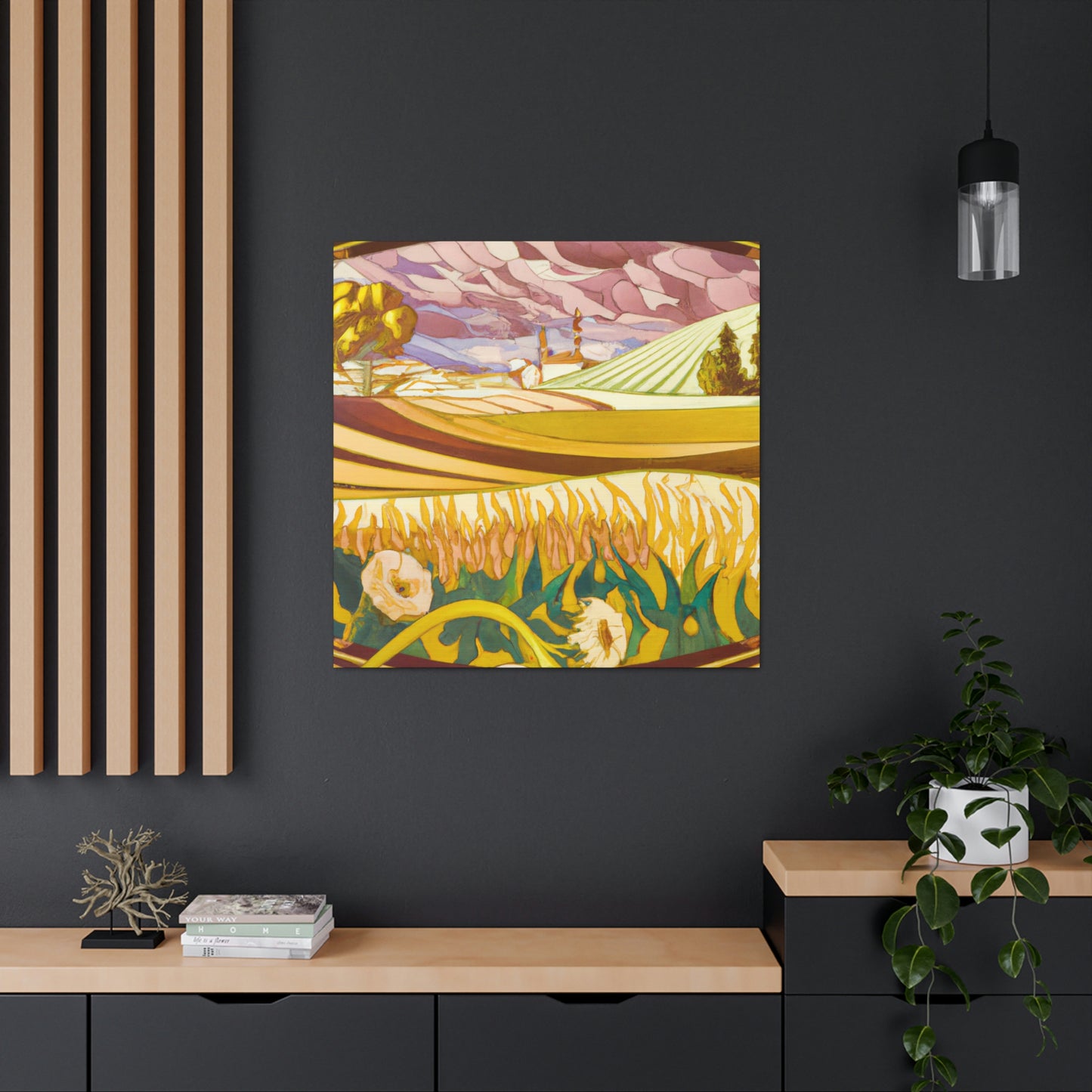 "Harvesting the Fields Abloom" - Canvas