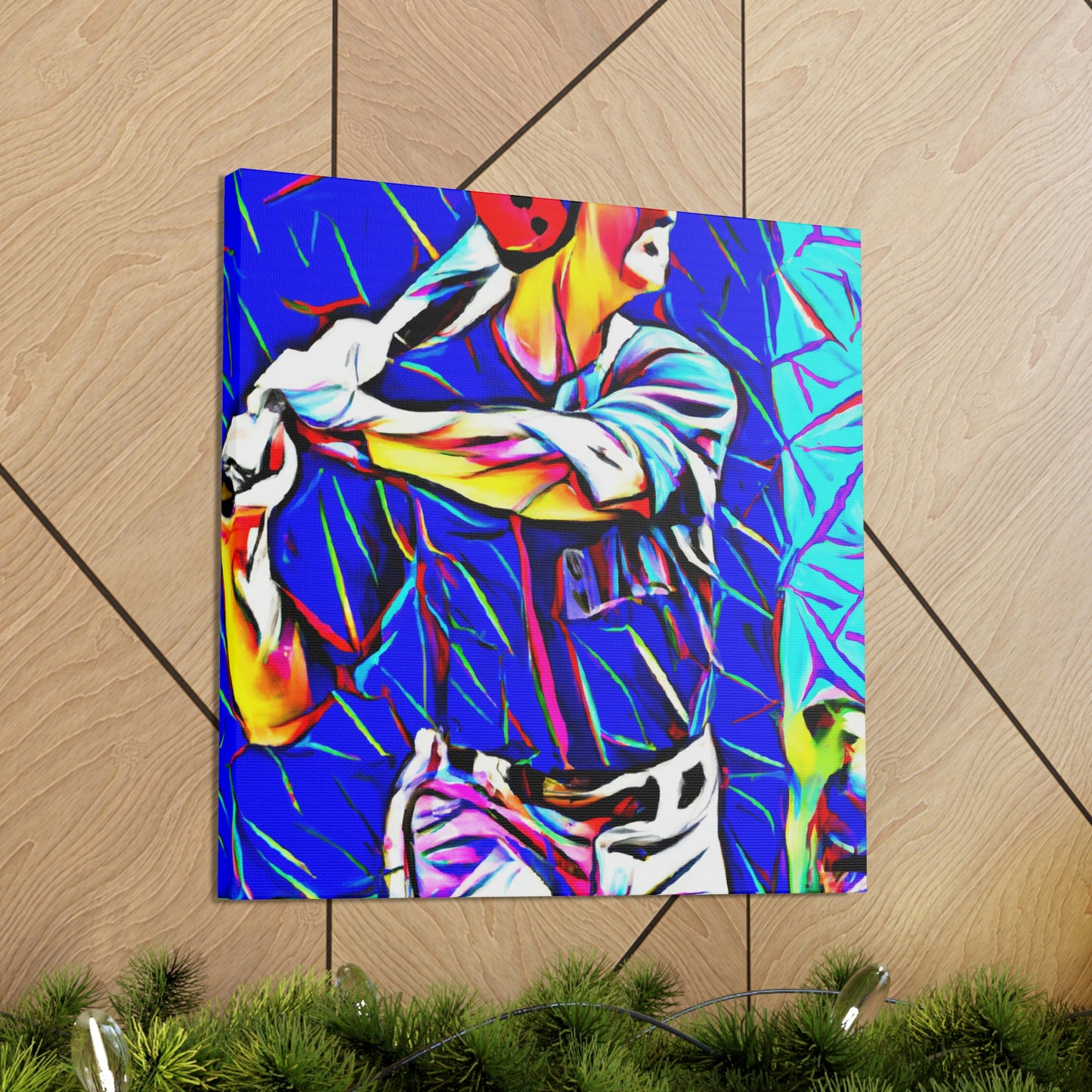 Baseball Under Moonlight - Canvas