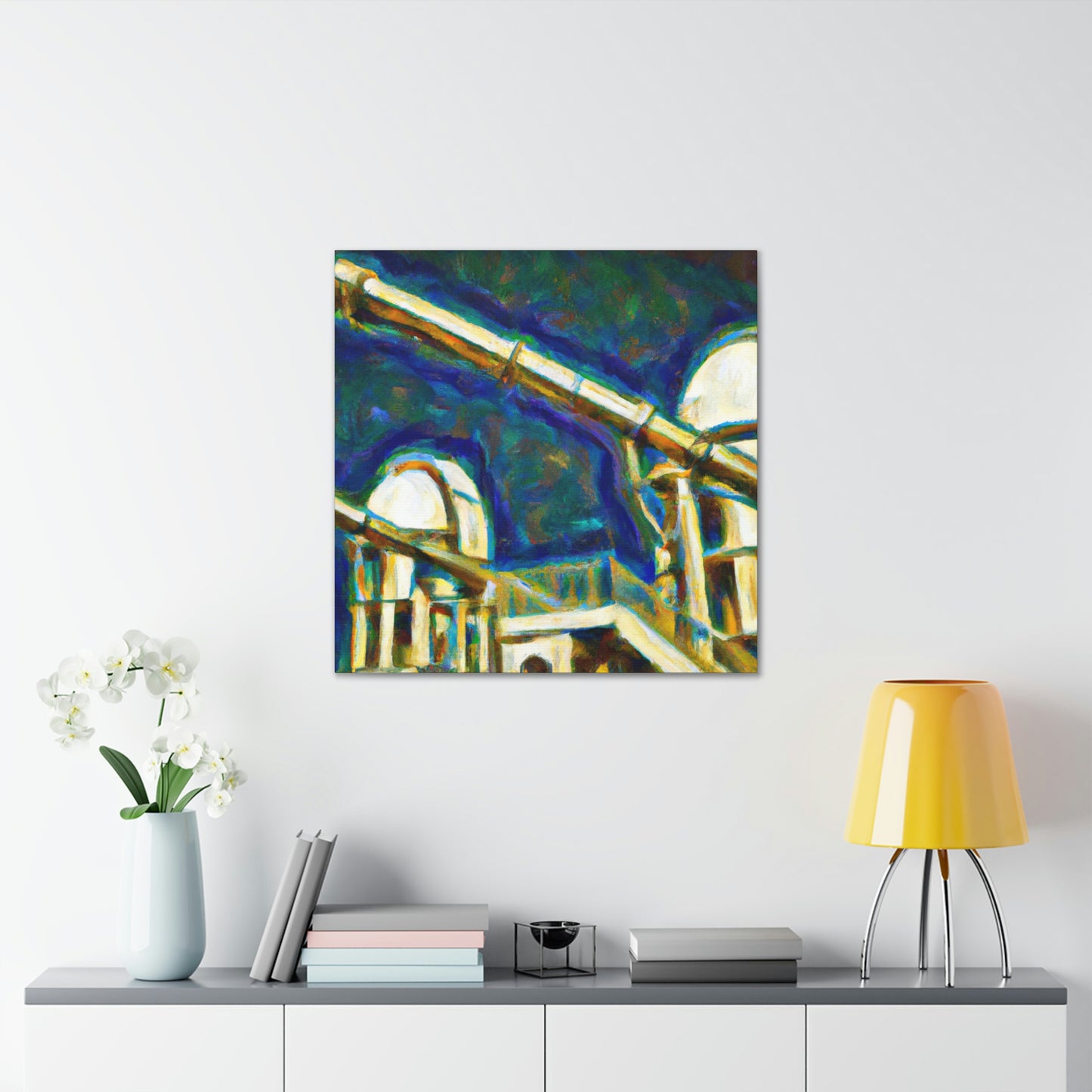 "Stargazing Through Telescopes" - Canvas