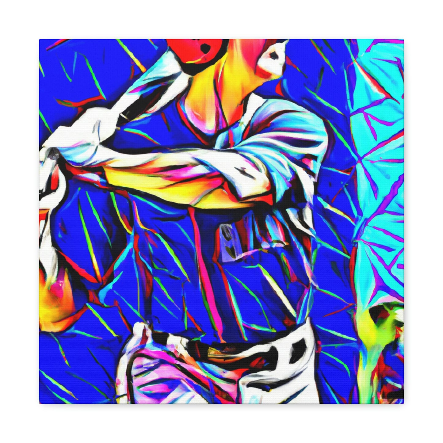 Baseball Under Moonlight - Canvas