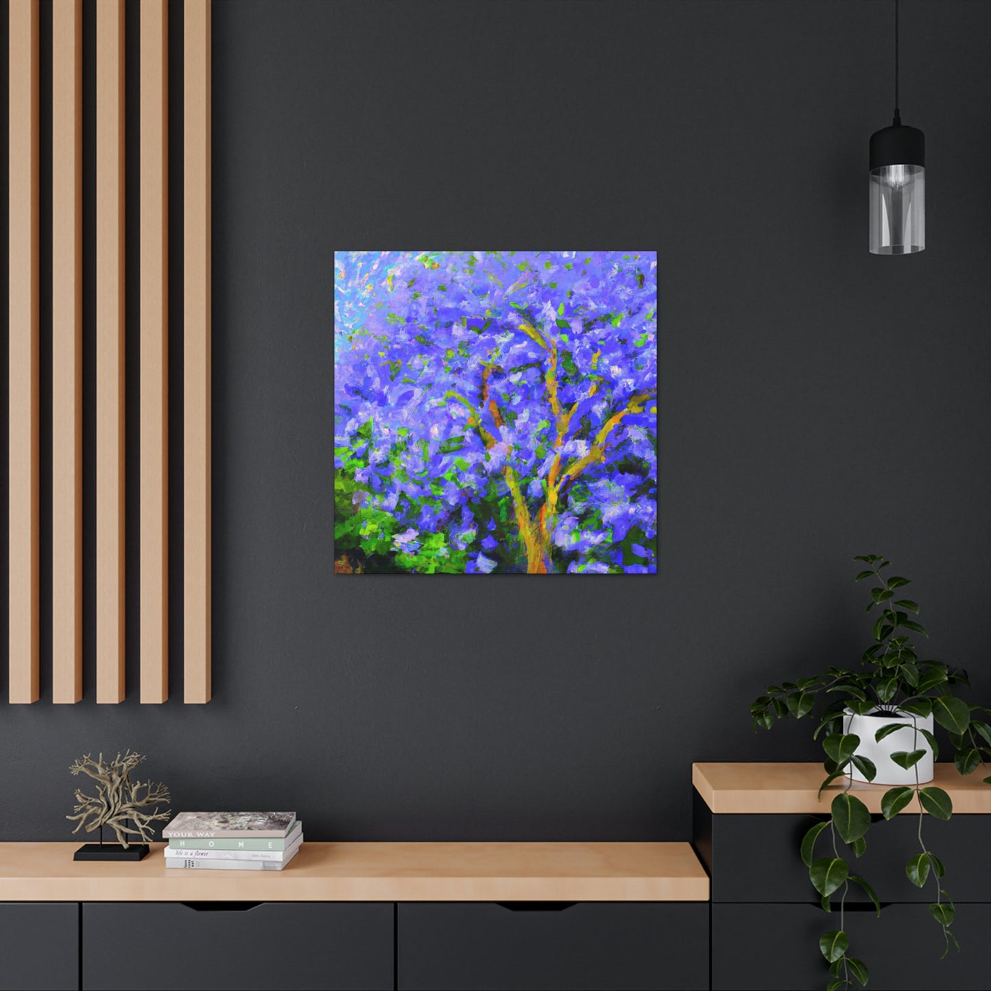 Jacaranda Tree Reflection - Canvas