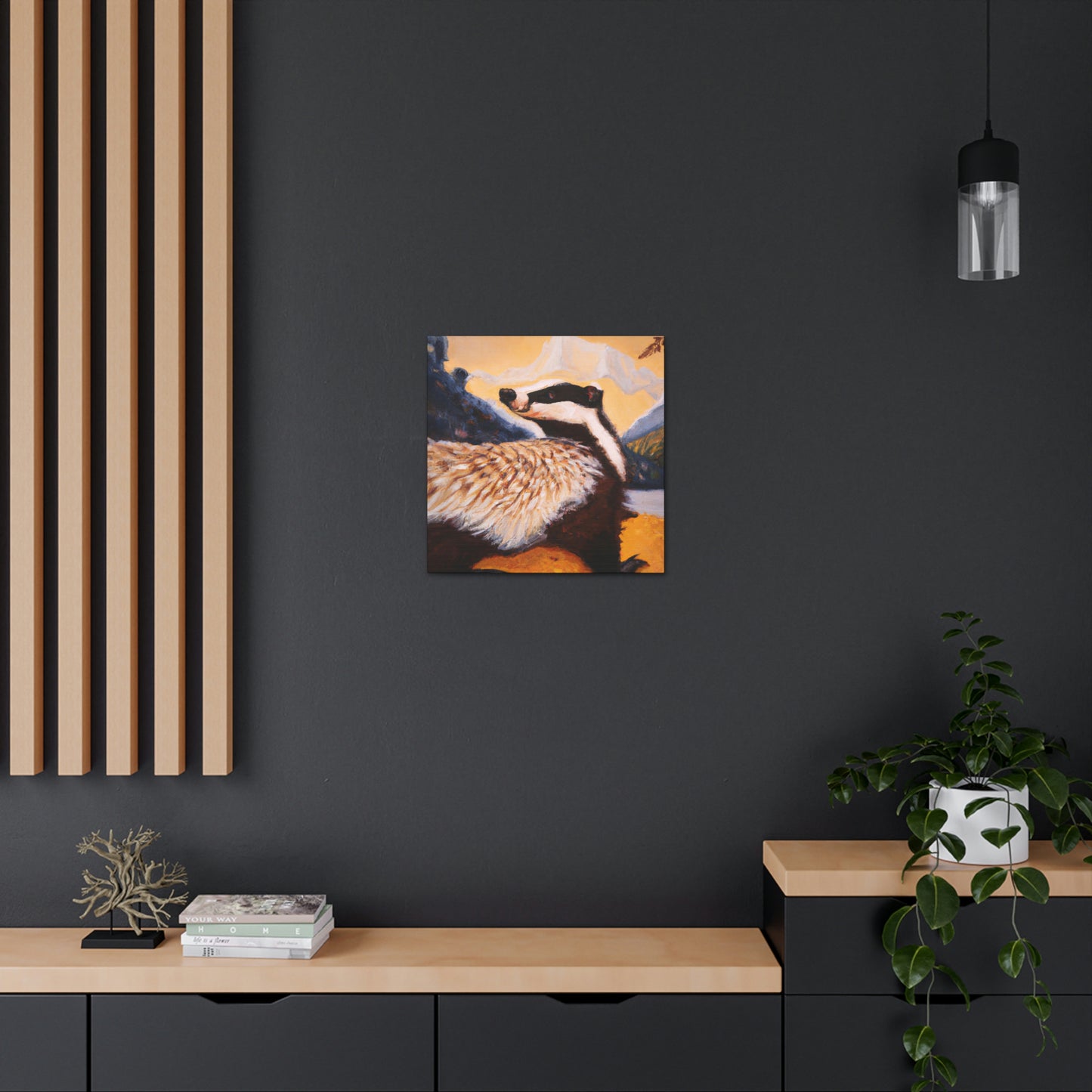 Badger in Deco Style - Canvas