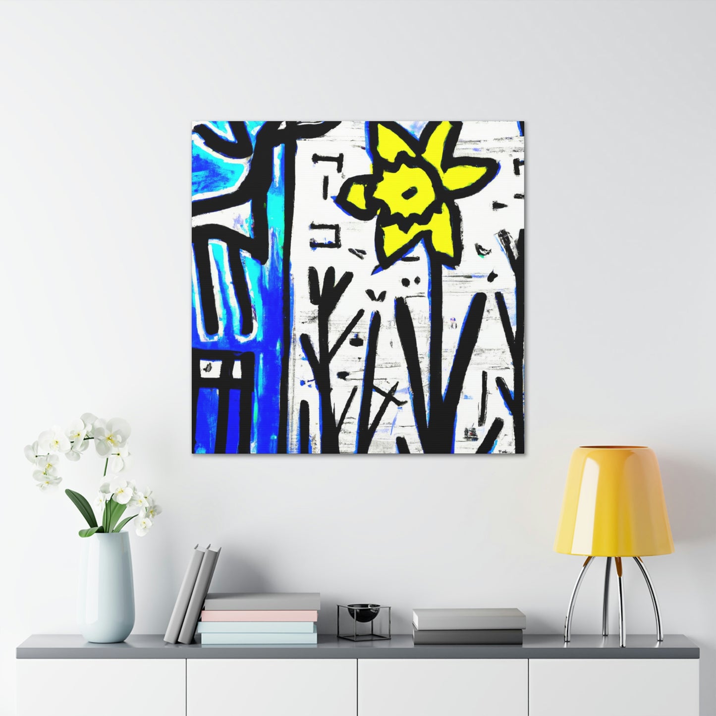 "Daffodils in Abstraction" - Canvas