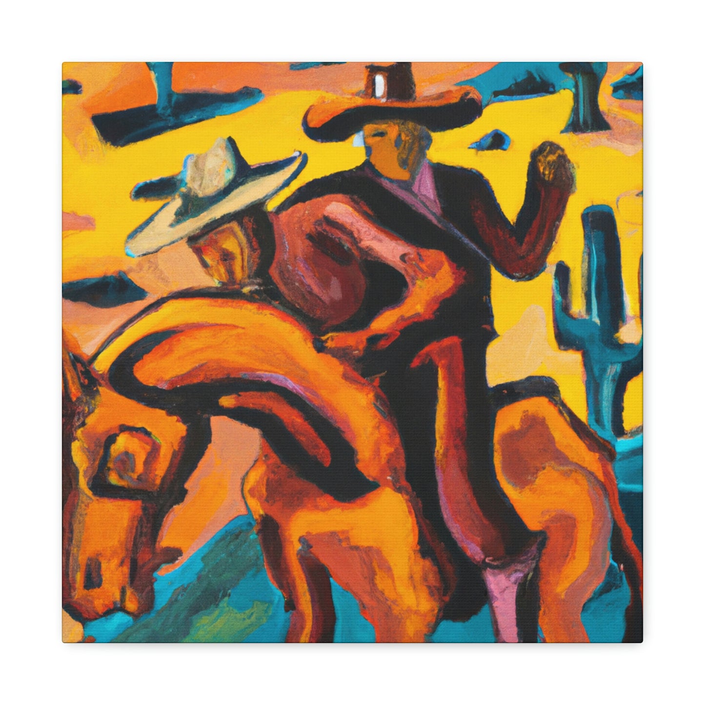 "Saddle in Expressionism" - Canvas