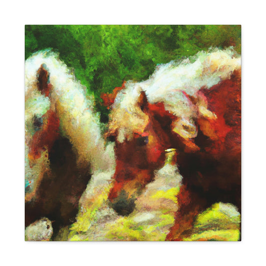 Horses in Impressionism - Canvas