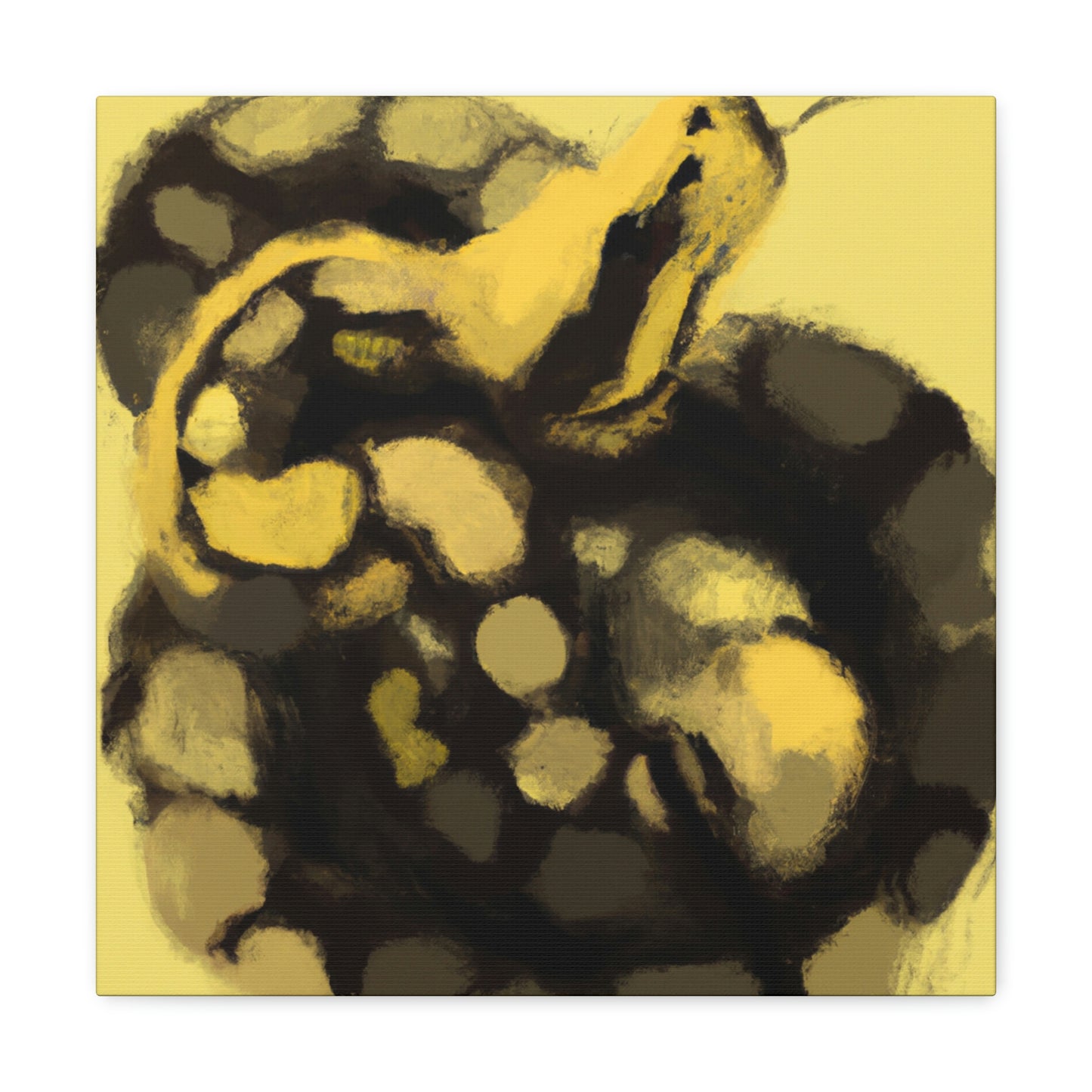 "Ball Python Expressionism" - Canvas