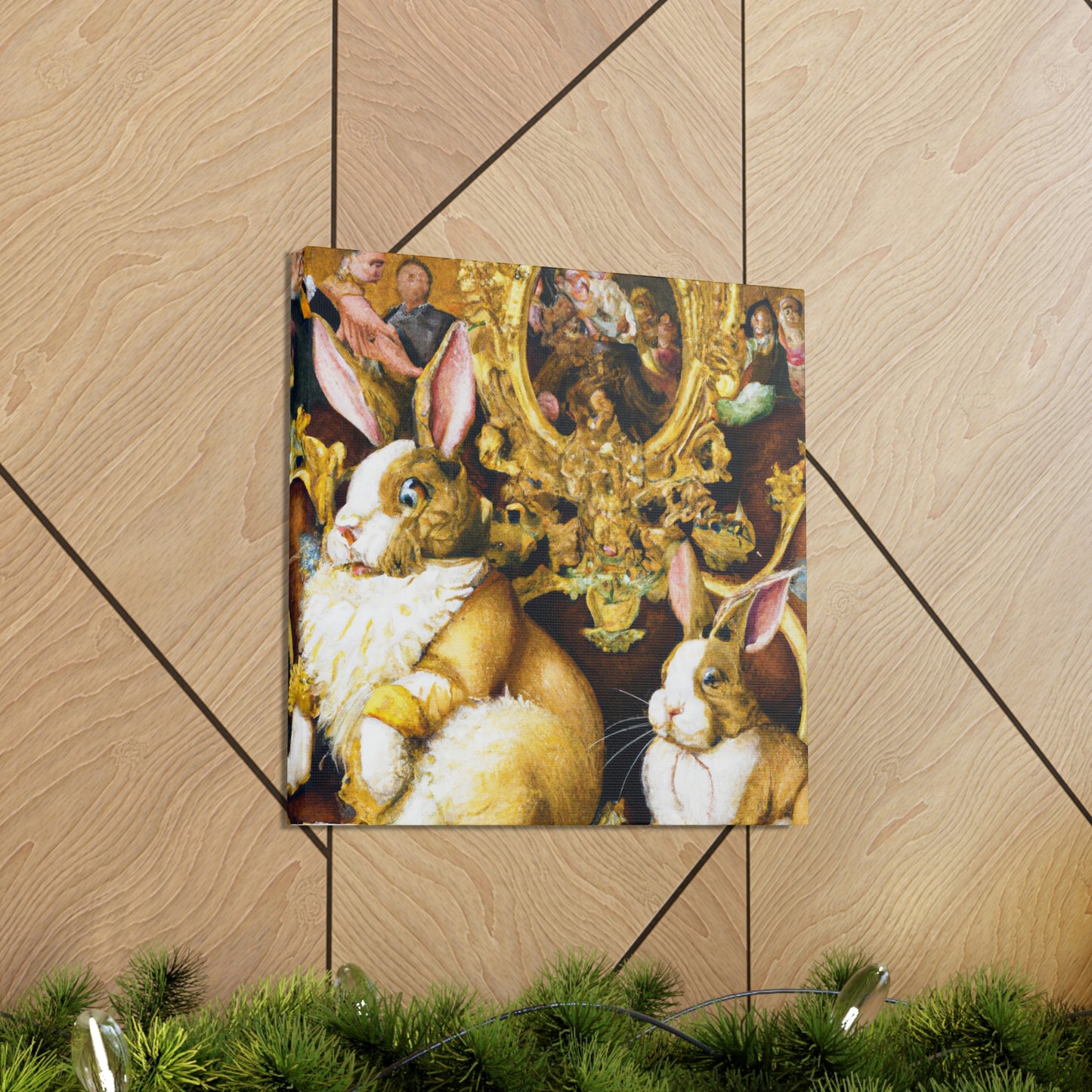 "Rabbits in Baroque Splendor" - Canvas