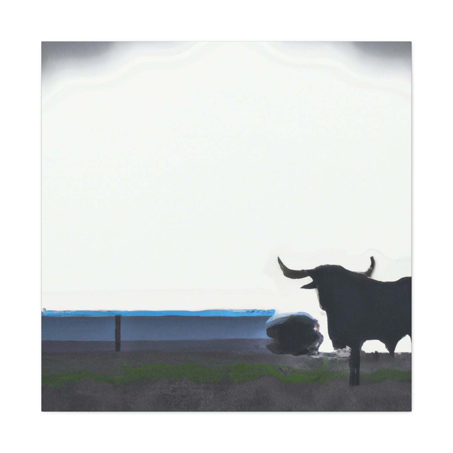 Lone Texas Longhorn - Canvas