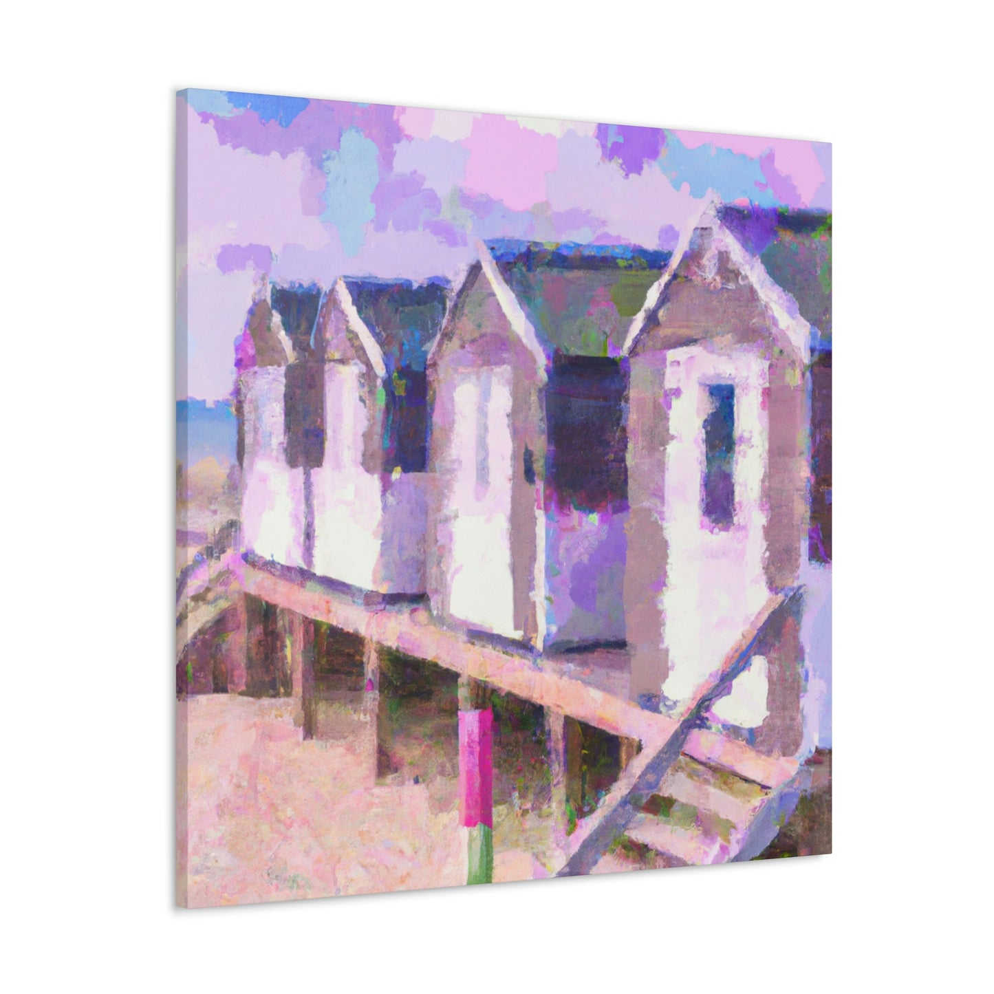 "Beach Cottages Dreaming" - Canvas