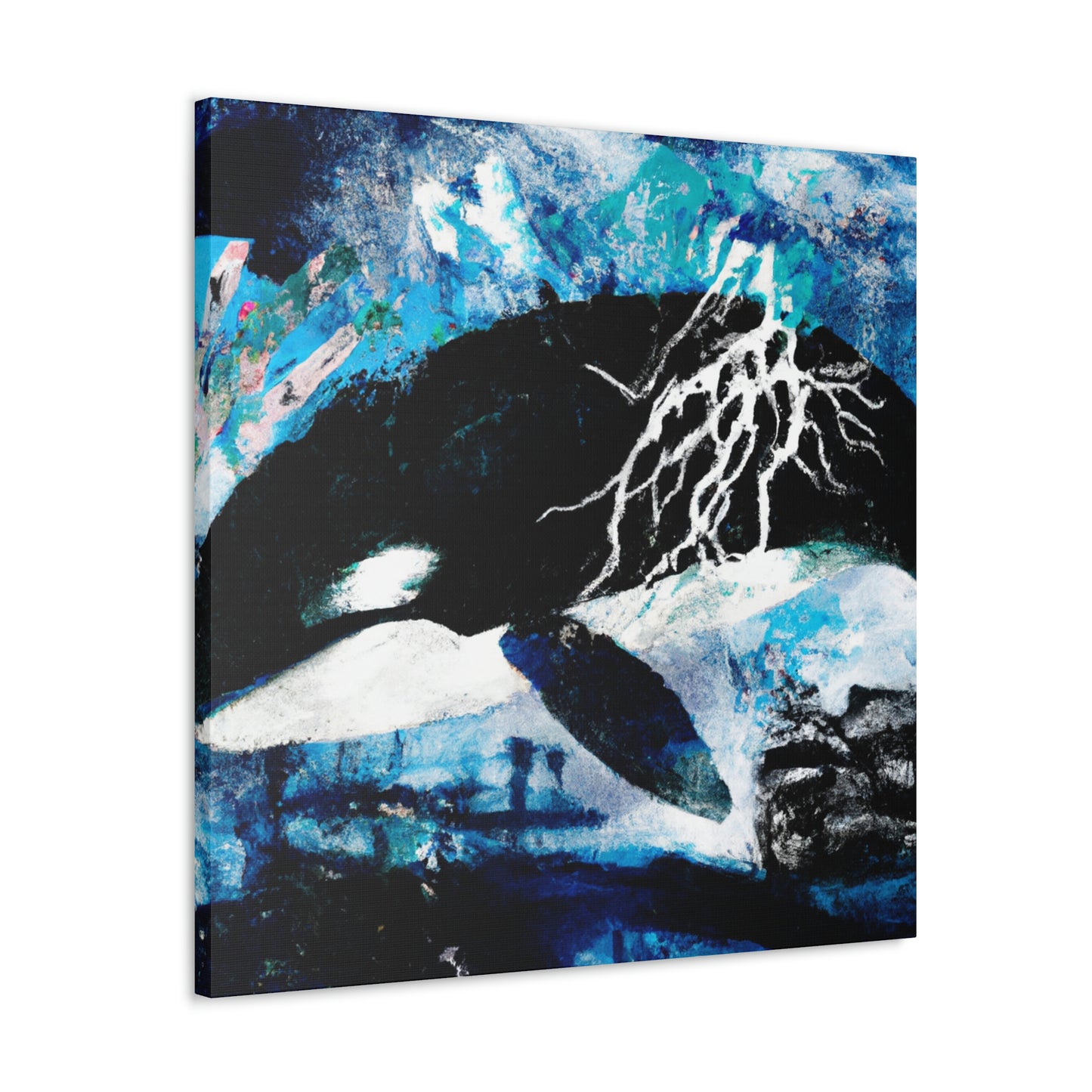 Whale in Abstract Form - Canvas