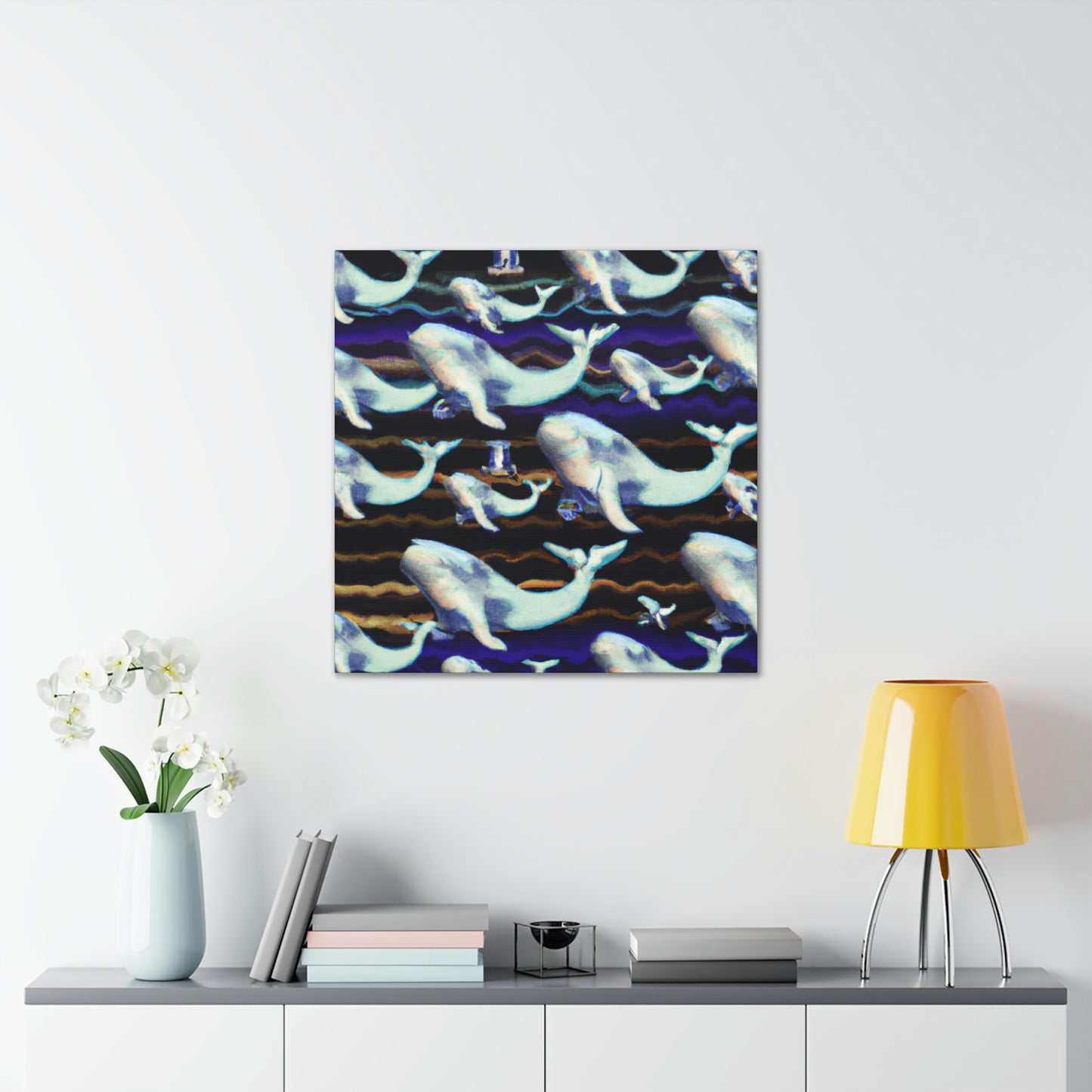 "Whale in the Rapids" - Canvas