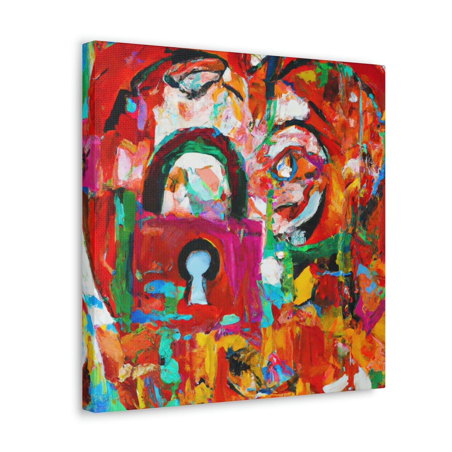 Love Lock in Paint. - Canvas