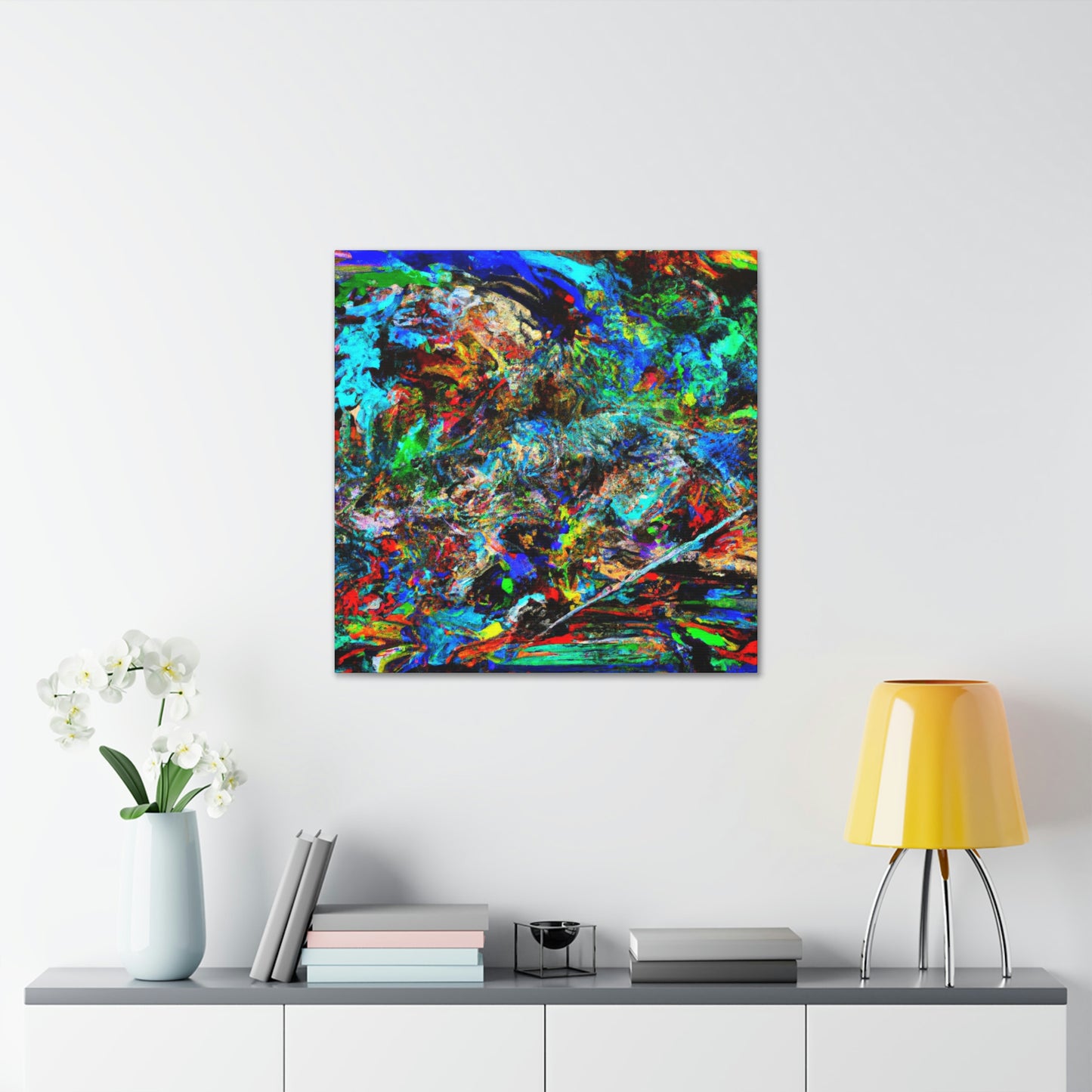 "Sun In Night Scene" - Canvas