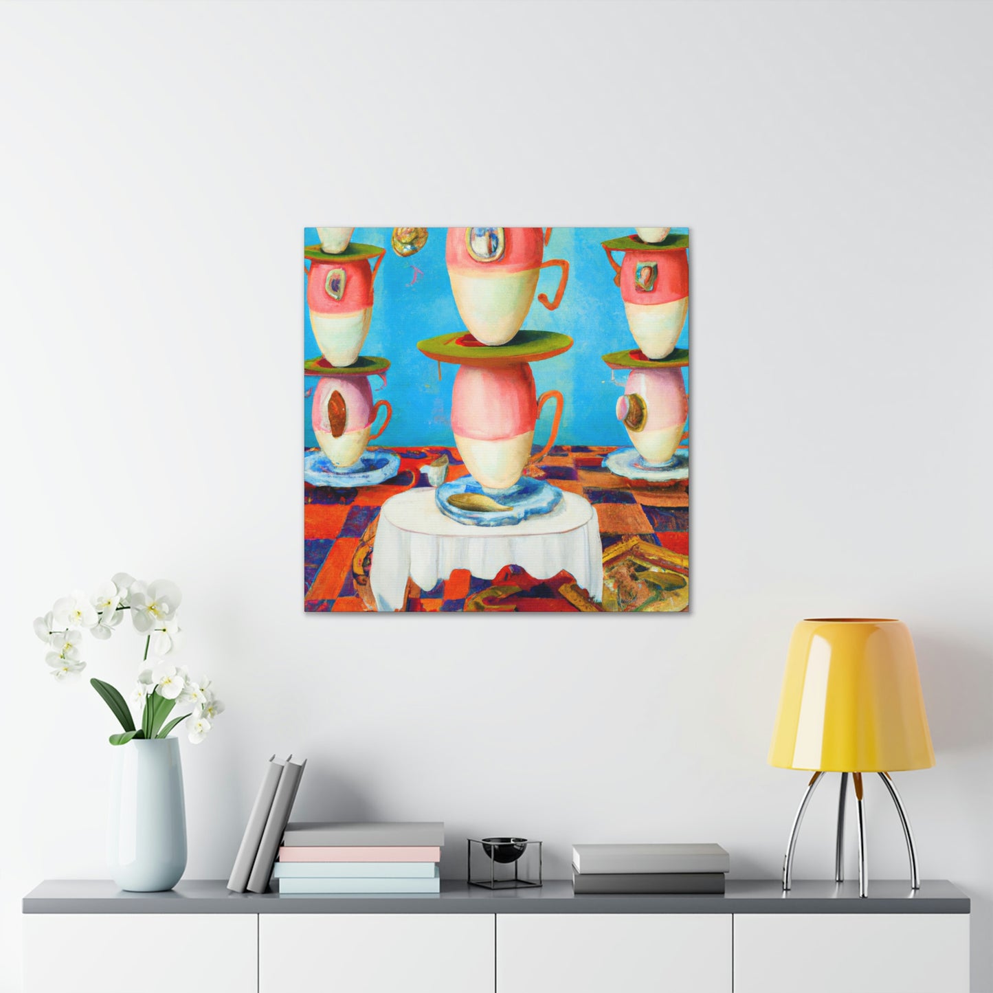 "Tea Cups in Dreamland" - Canvas