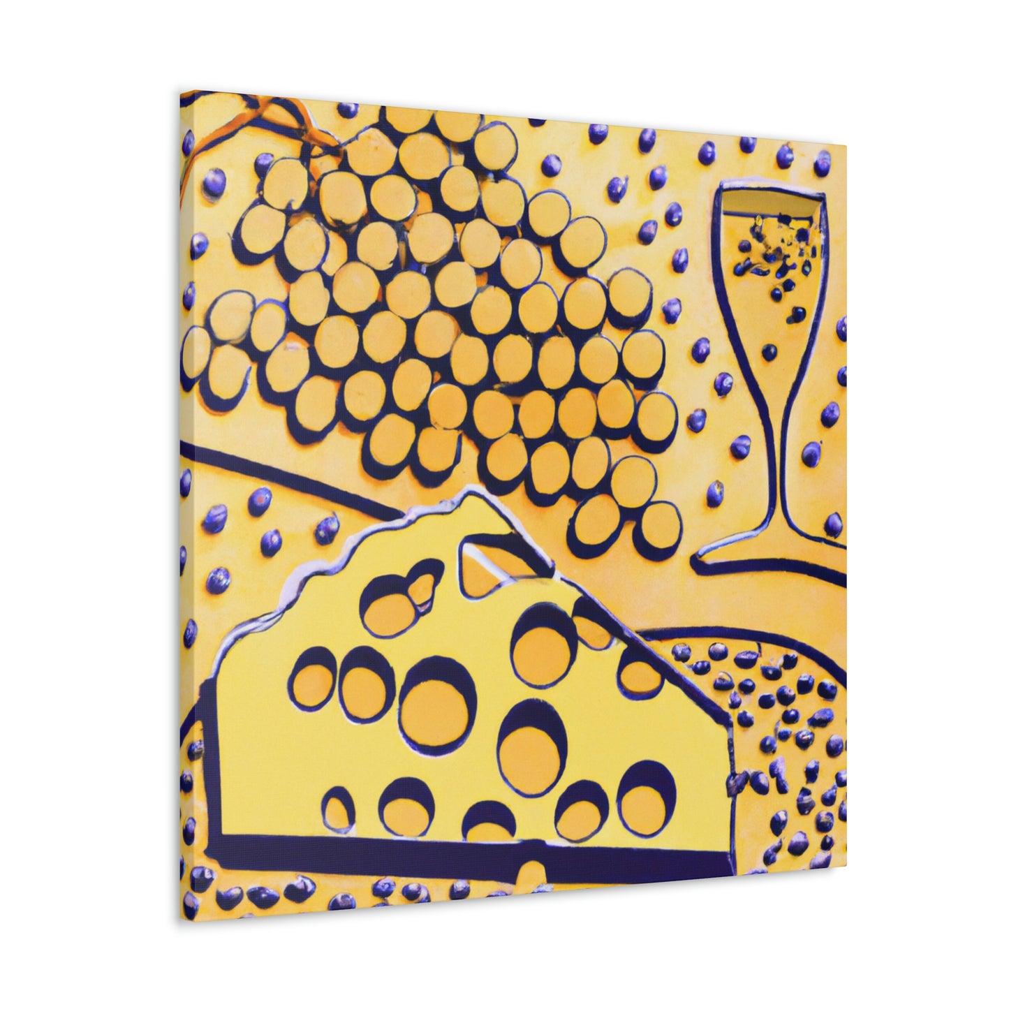 Cheese Grapes Mosaic - Canvas