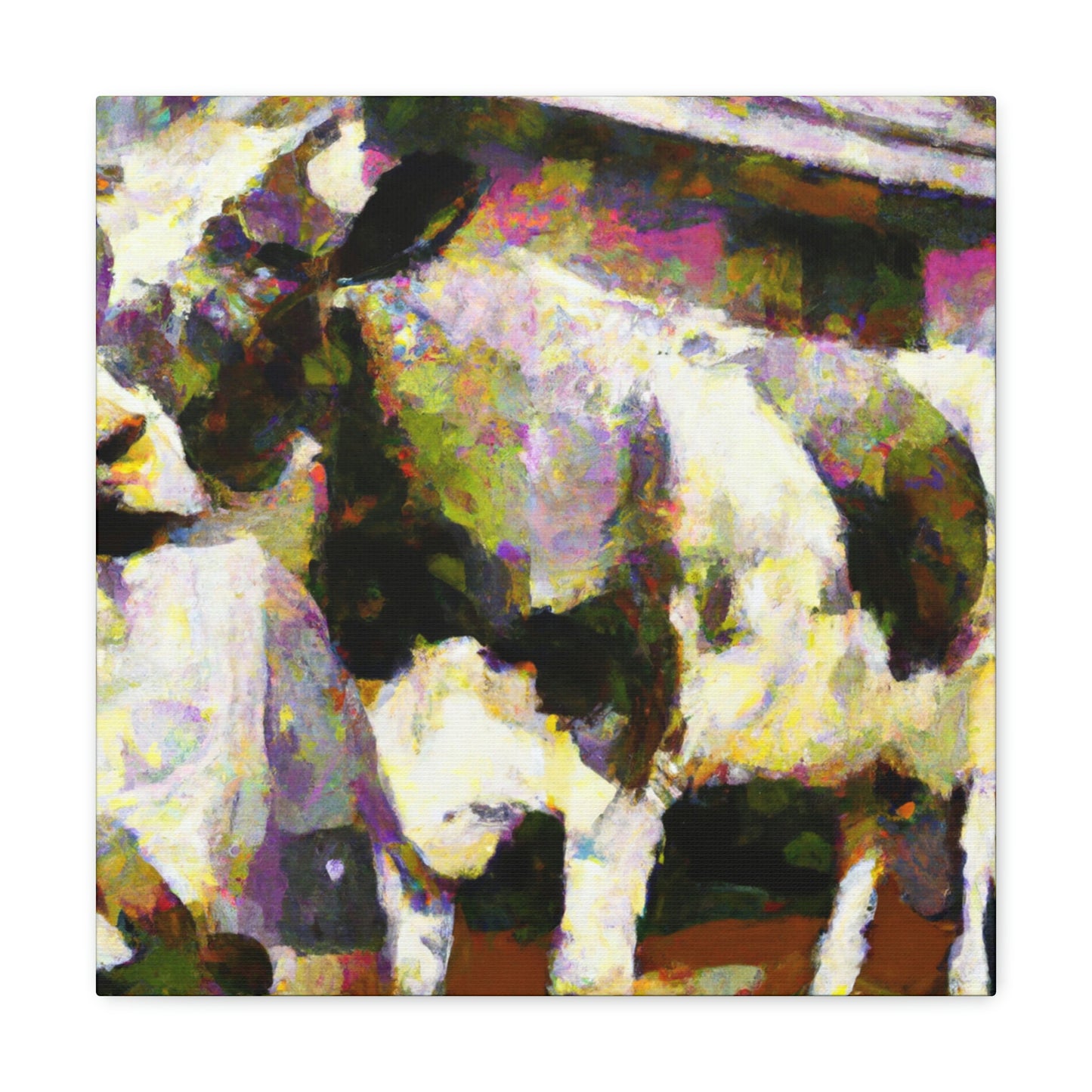 Milking a Countryside Cow - Canvas