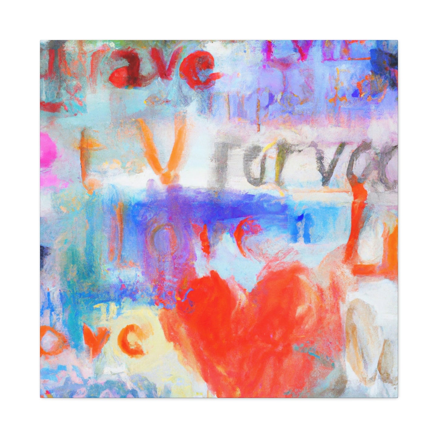 Love Letters in Hues - Canvas