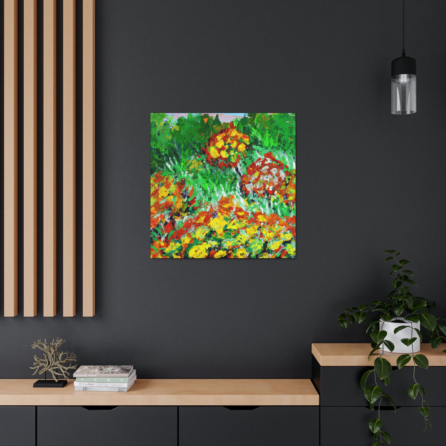 Marigold Fields Ablaze - Canvas