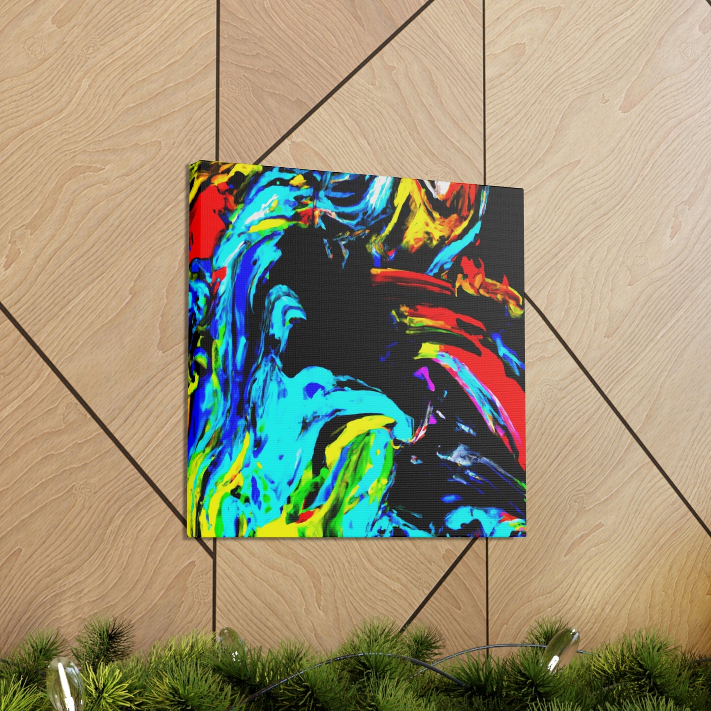 "Vibrant Brushstrokes Dance" - Canvas