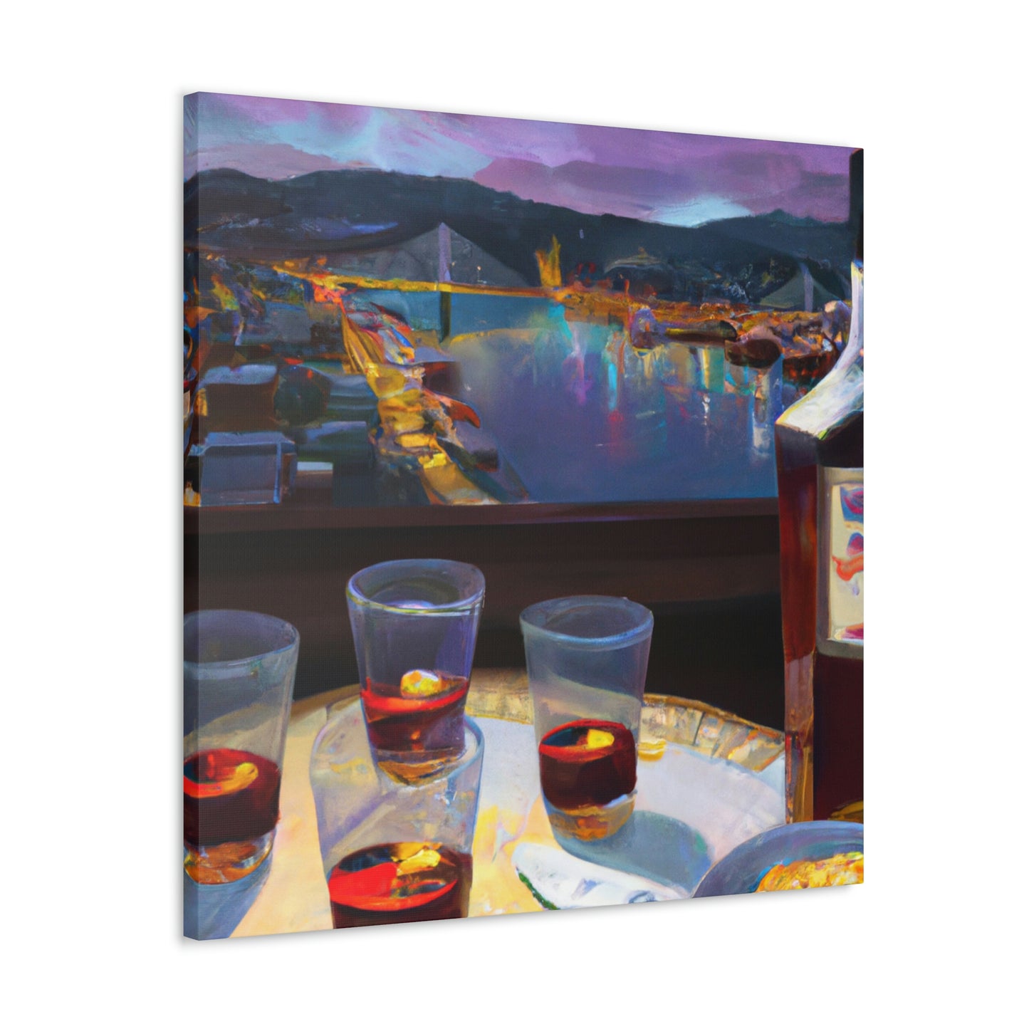 Booze in Glasses - Canvas