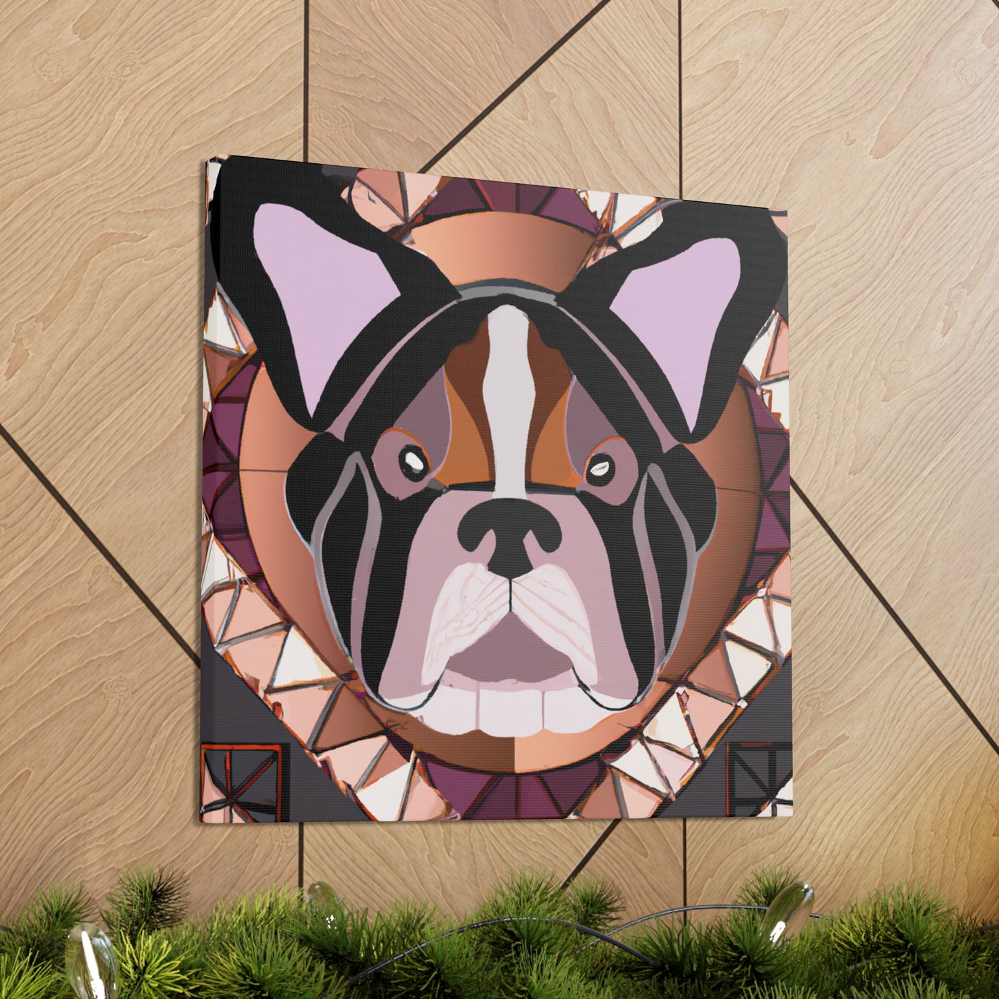 "Bulldog in Art Deco" - Canvas